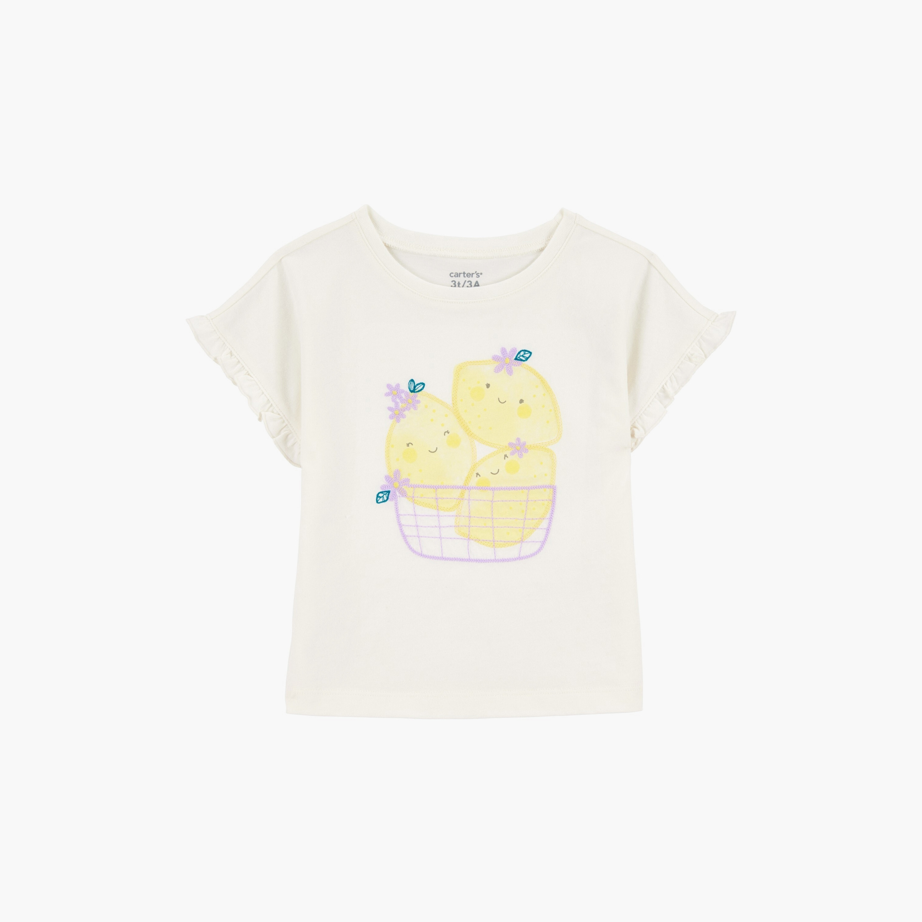 تي شيرت مطبوع بأكمام قصيرة من كارترز-girls-clothing-tshirts-image-1