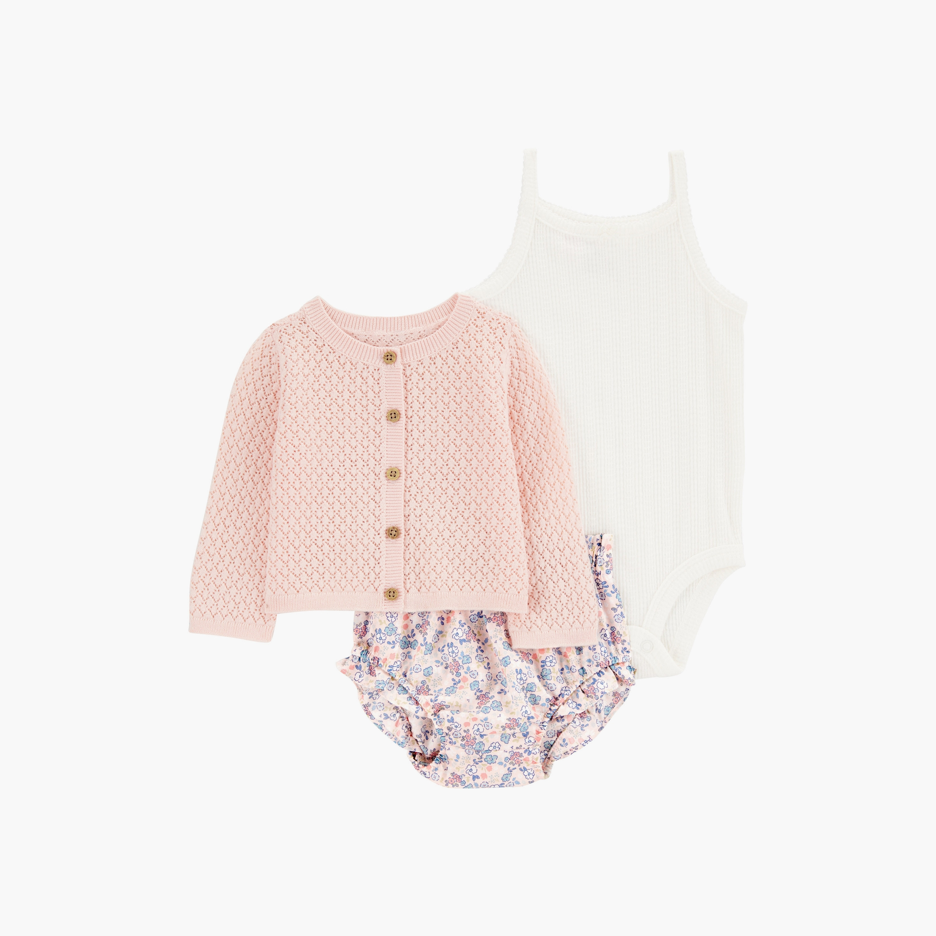 Carter's 3-Piece Floral Printed Long Sleeves Cardigan, Bodysuit with Diaper Cover-baby-girls-clothing-setsandcoords-image-1