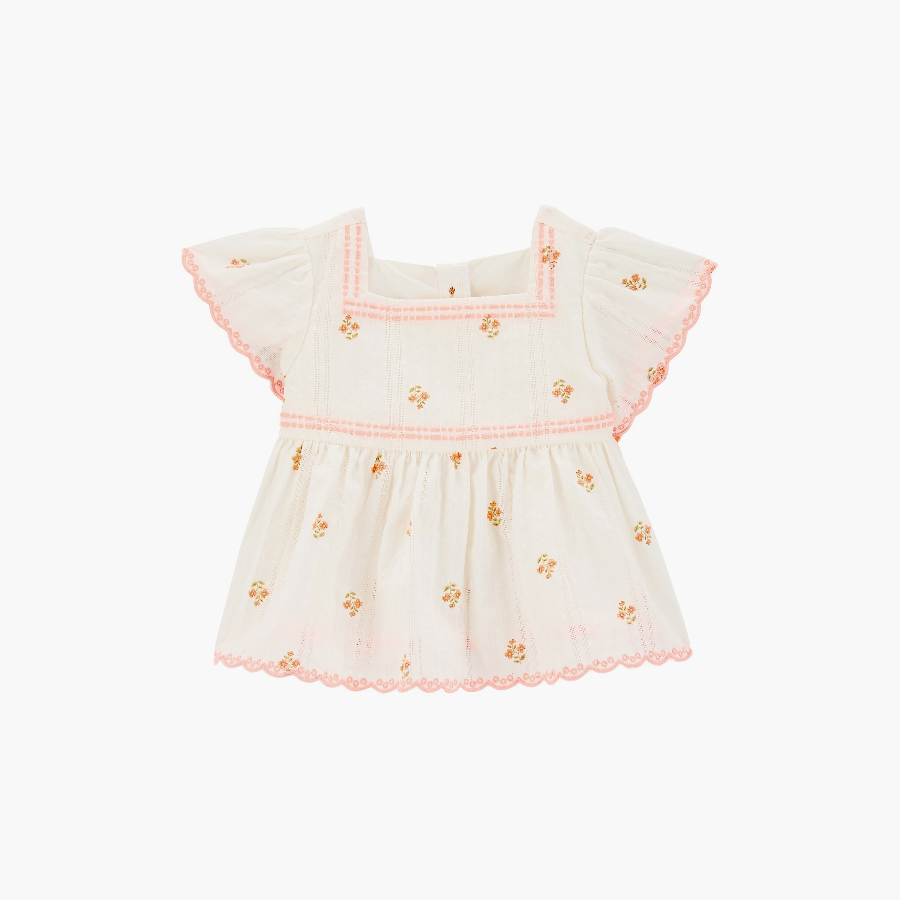 بلوزة بأكمام قصيرة مطبوعة بالزهور من كارترز-girls-clothing-blousesandshirts-image-1