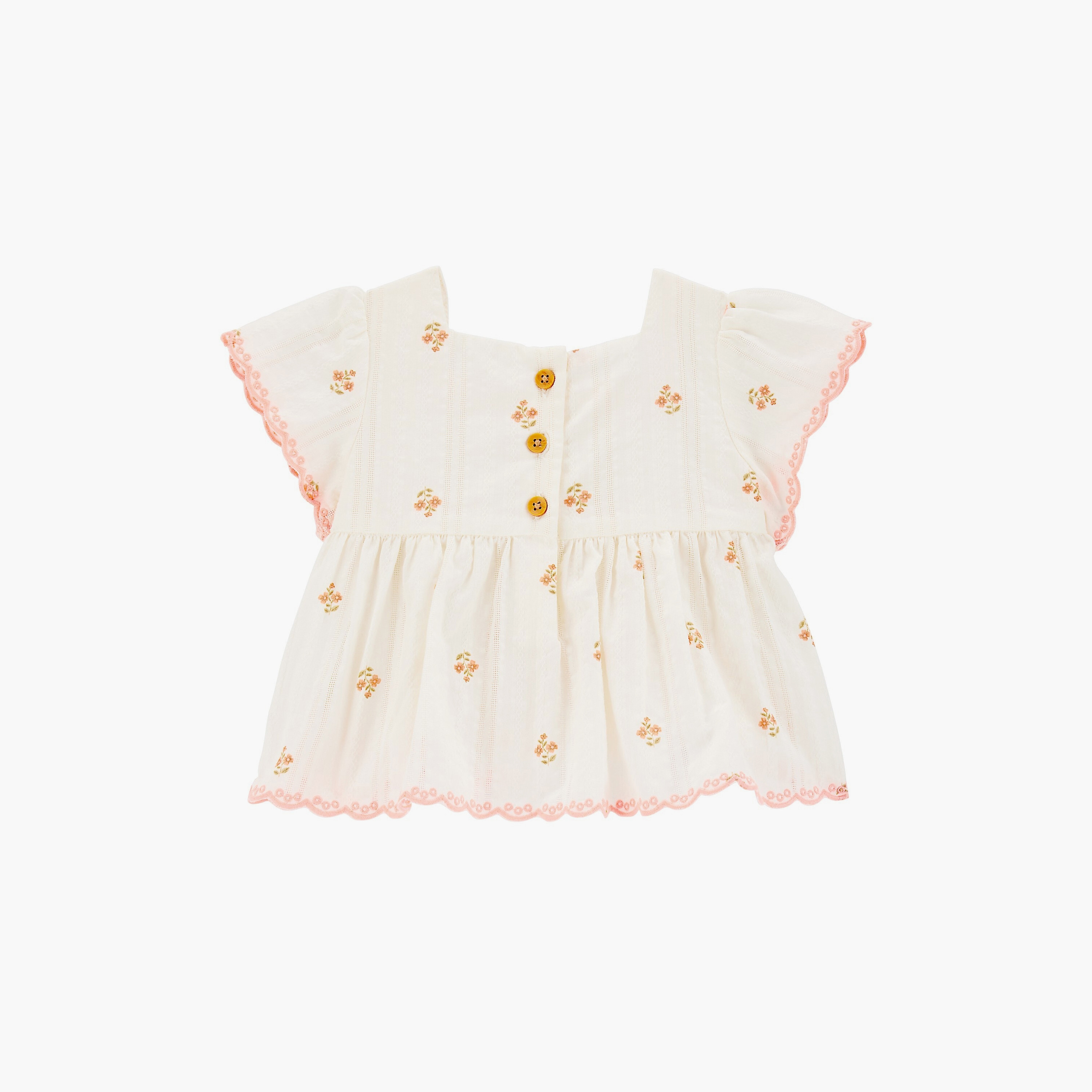 بلوزة بأكمام قصيرة مطبوعة بالزهور من كارترز-girls-clothing-blousesandshirts-image-2