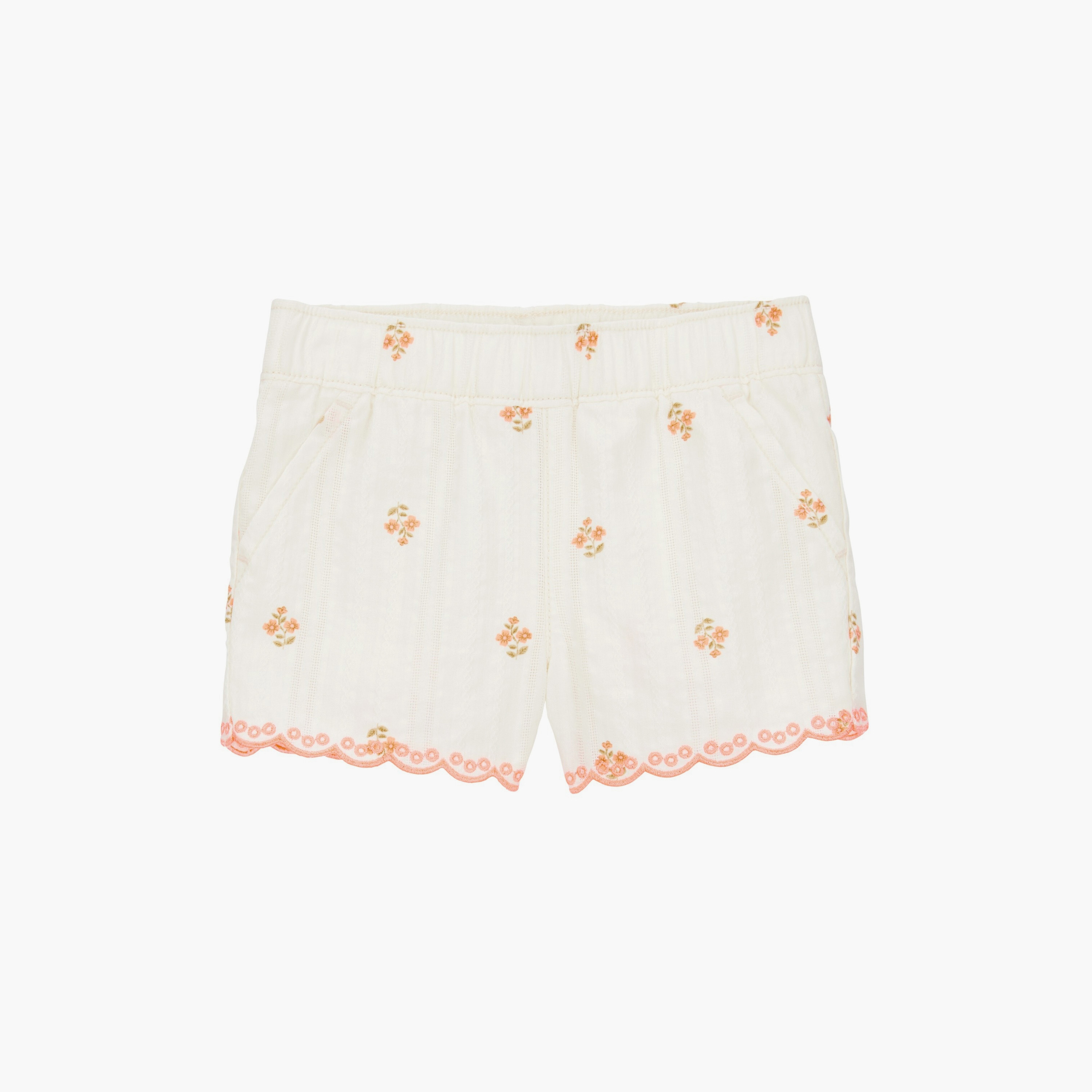 شورت مطاطي مطبوع عليه زهور من كارترز-girls-clothing-bottoms-shorts-image-1