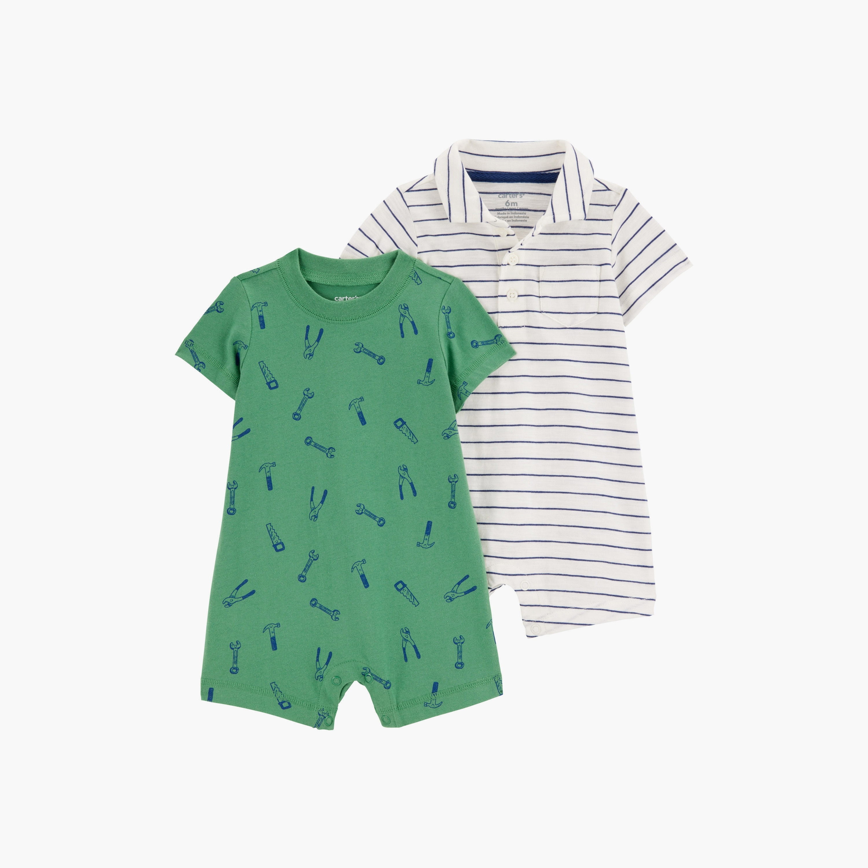 رومبير مكون من قطعتين مطبوع بأكمام قصيرة من كارترز-baby-boys-clothing-multipacks-image-1