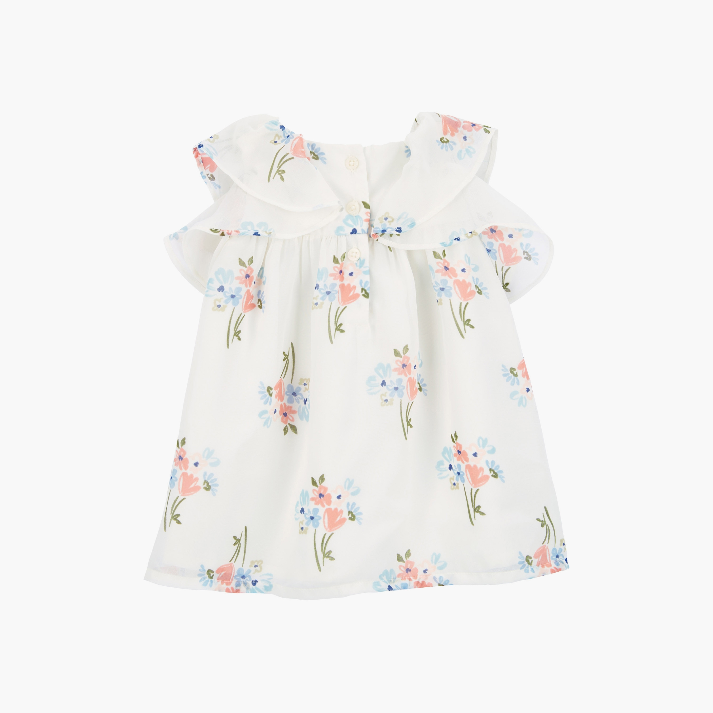 فستان مكون من قطعتين بطبعة زهور وأكمام قصيرة مع غطاء حفاضات من كارترز-baby-girls-clothing-dressesandjumpsuits-image-2