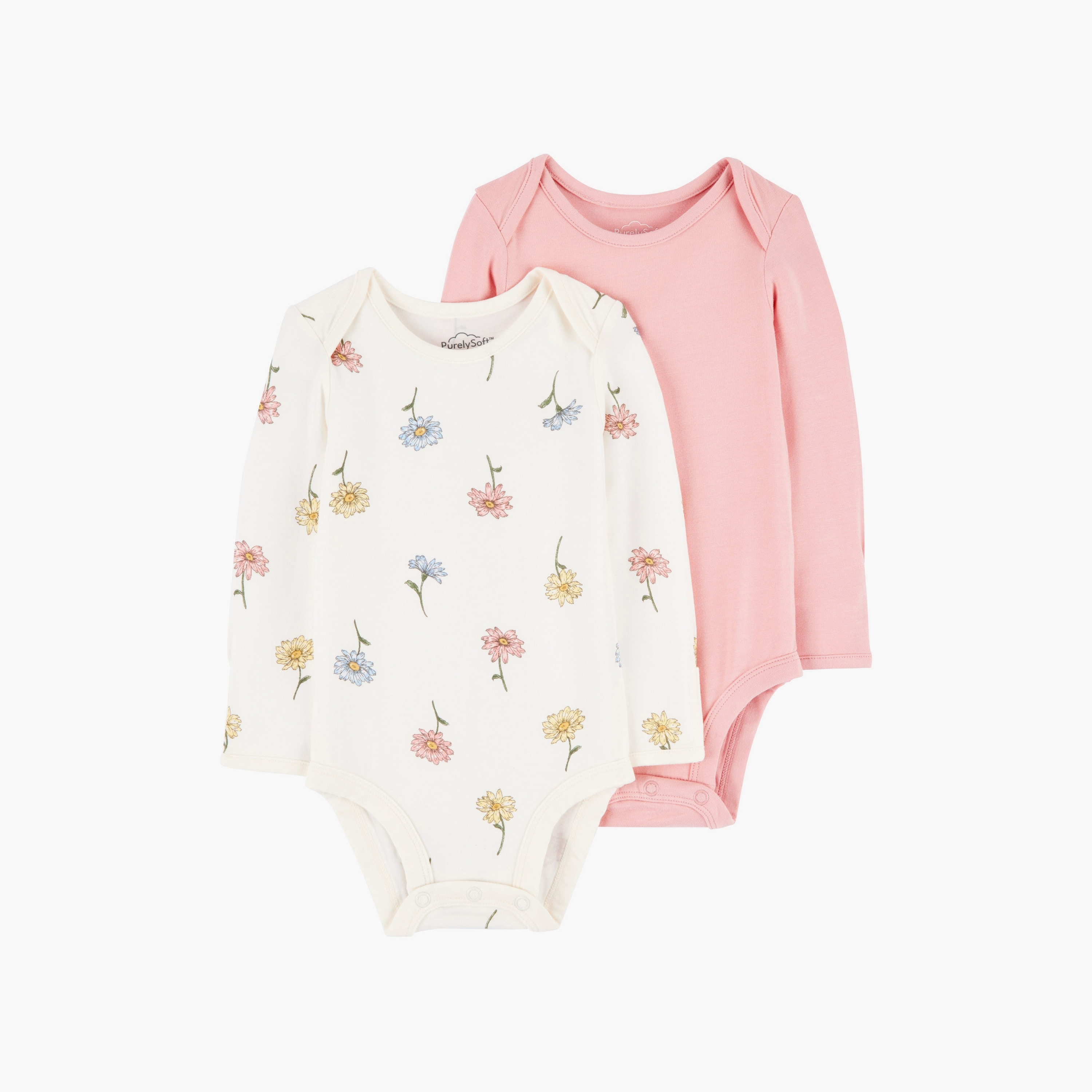 بودي سوت مكونة من قطعتين بطبعات الأزهار بأكمام طويلة من كارترز-baby-girls-clothing-bodysuits-image-1