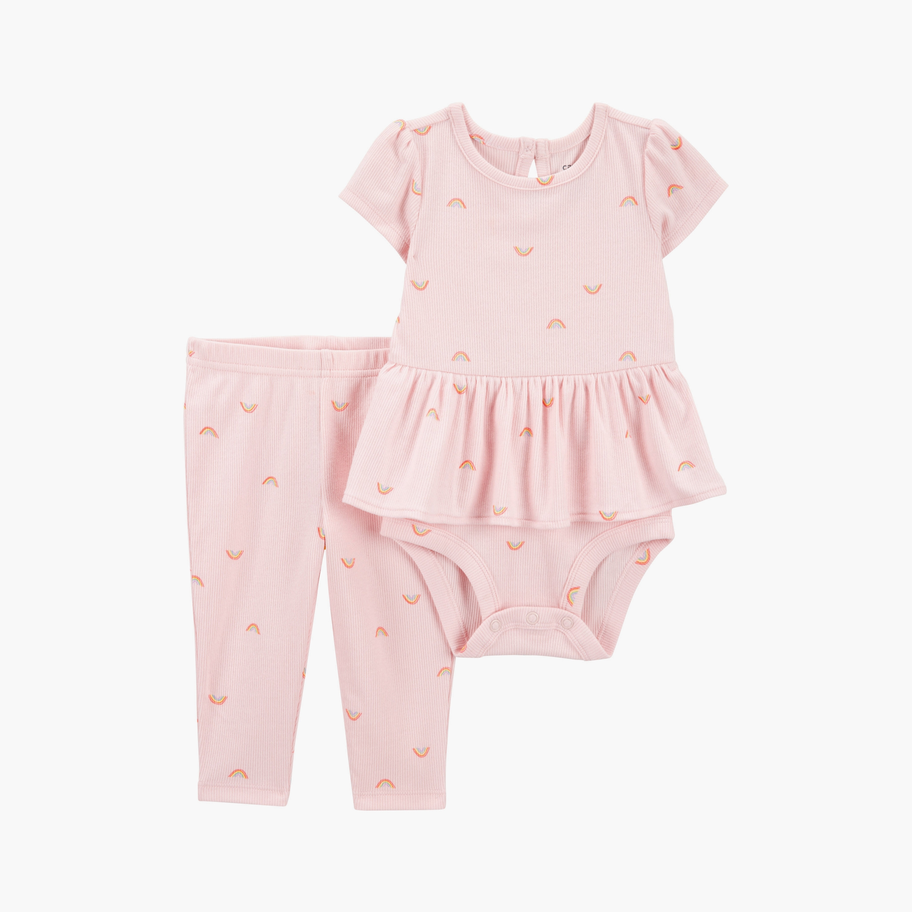 Carter's 2-Piece Printed Short Sleeves Bodysuit with Leggings-baby-girls-clothing-setsandcoords-image-1