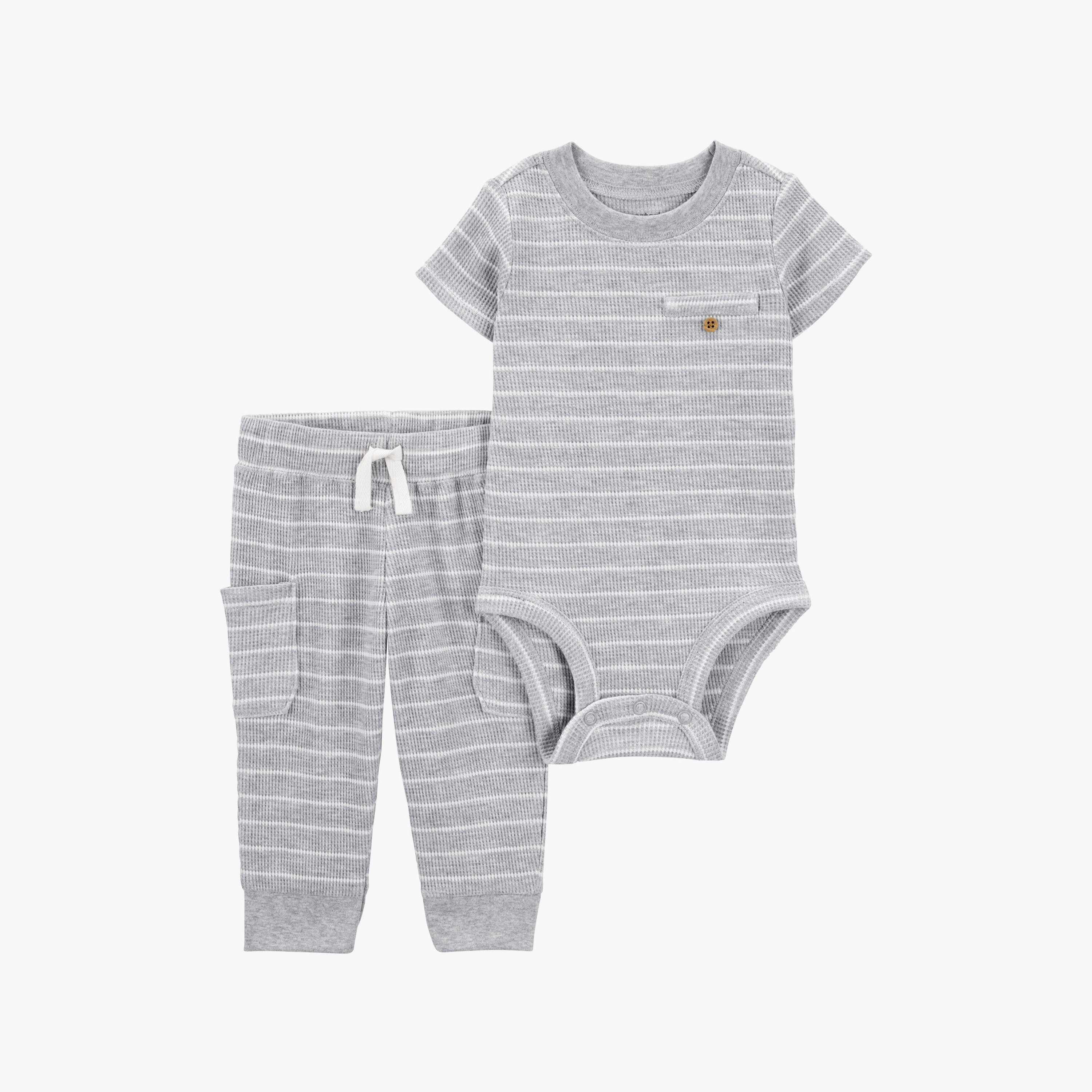 Carter's 2-Piece Striped Short Sleeves Bodysuit with Joggers-baby-boys-clothing-setsandcoords-image-1