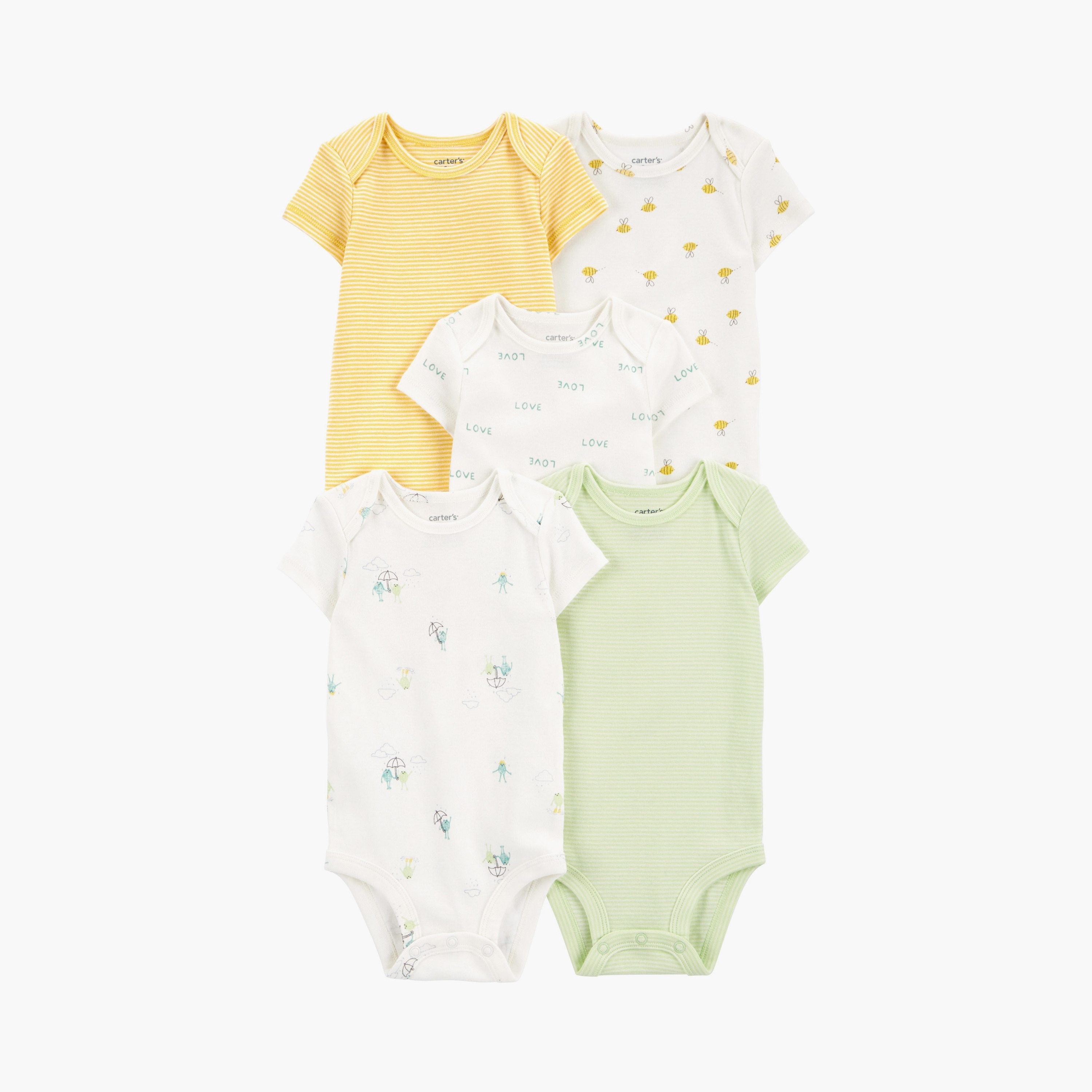 Carter's 5-Piece Printed Short Sleeves Bodysuits-baby-boys-clothing-multipacks-image-1