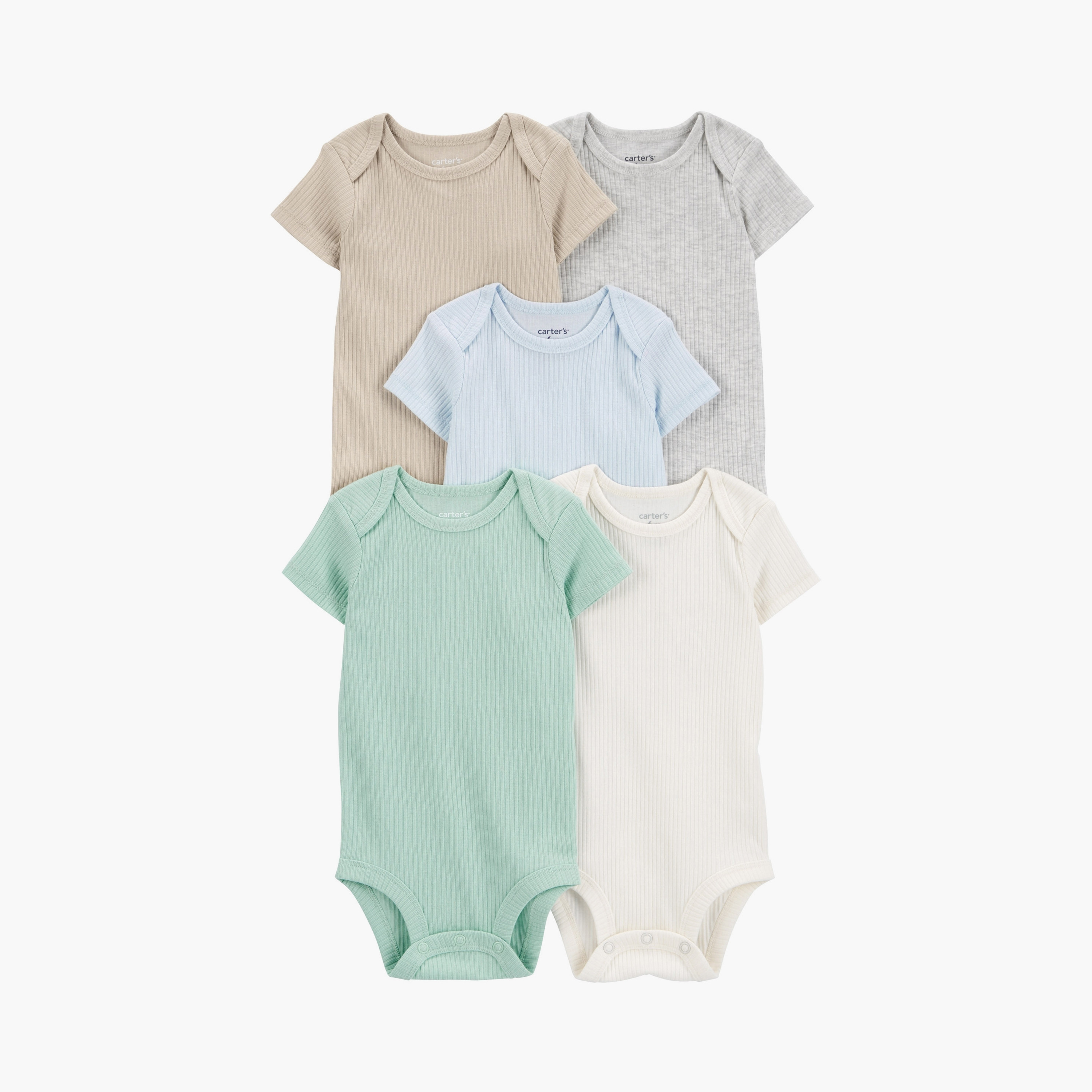 بودي سوت مكونة من 5 قطع بأكمام قصيرة من كارترز-baby-boys-clothing-multipacks-image-1