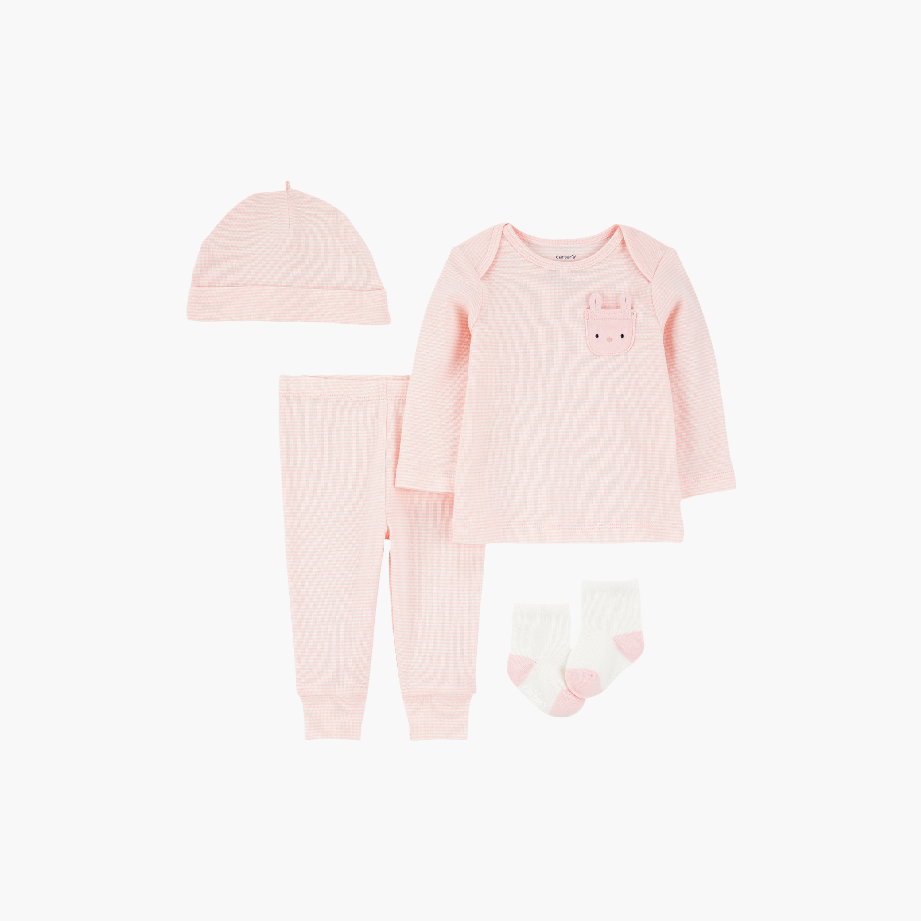 طقم ملابس أطفال بتصميم جيب الأرنب مكون من 5 قطع من كارترز-baby-girls-clothing-setsandcoords-image-1