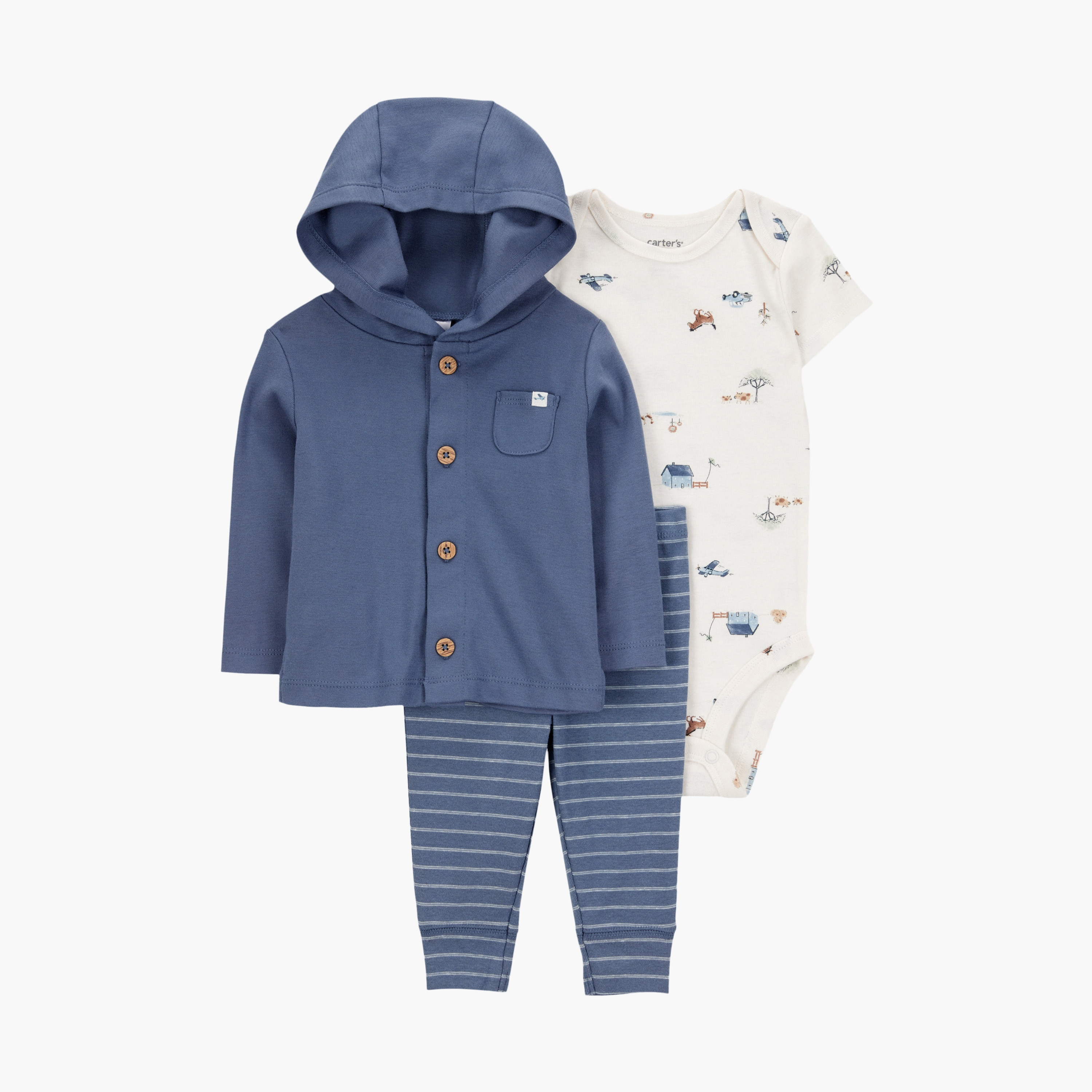 Carter's 3-Piece Printed Bodysuit & Hooded Cardigan Set-baby-boys-clothing-setsandcoords-image-1
