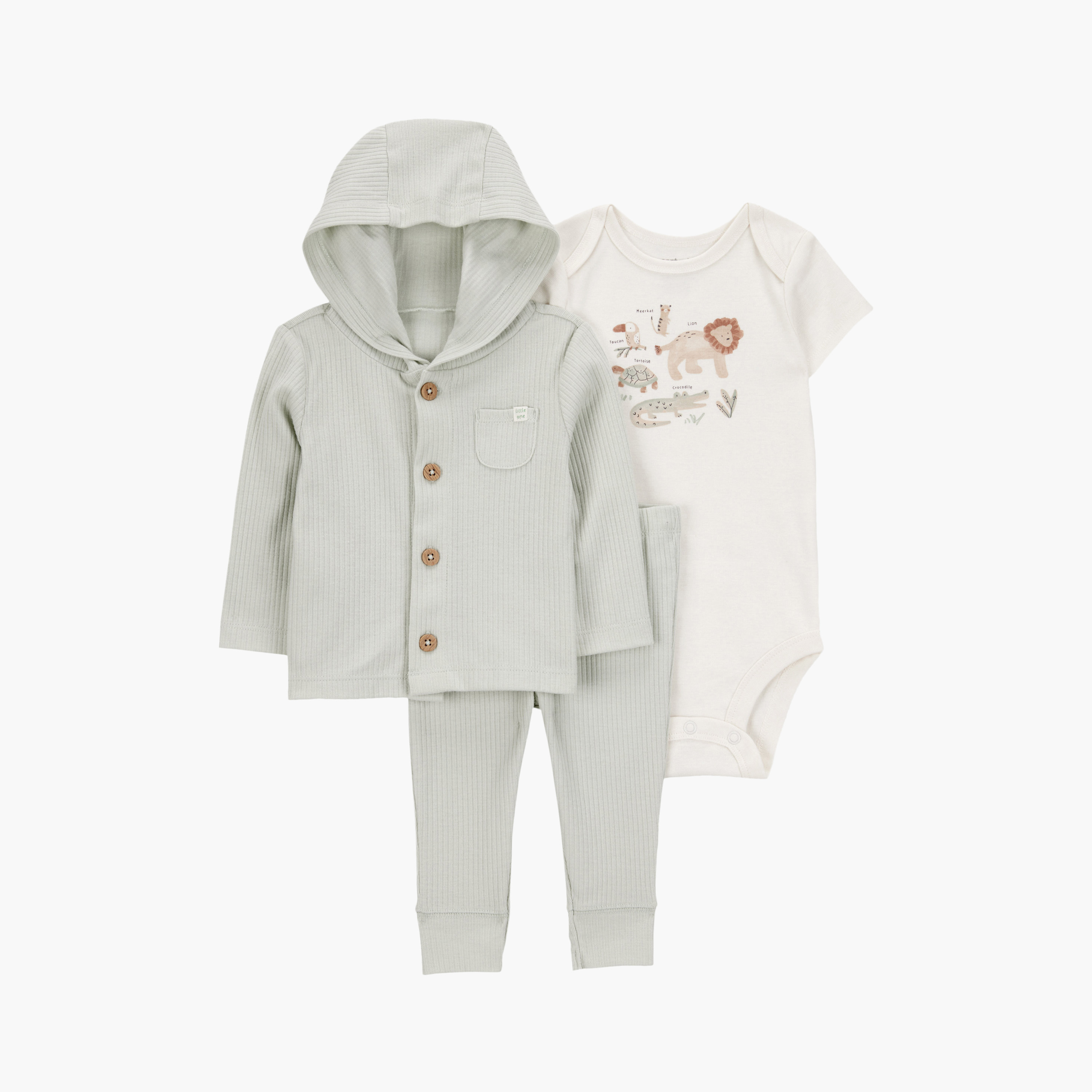 Carter's 3-Piece Animal Printed Bodysuit & Hooded Cardigan Set-baby-boys-clothing-setsandcoords-image-1