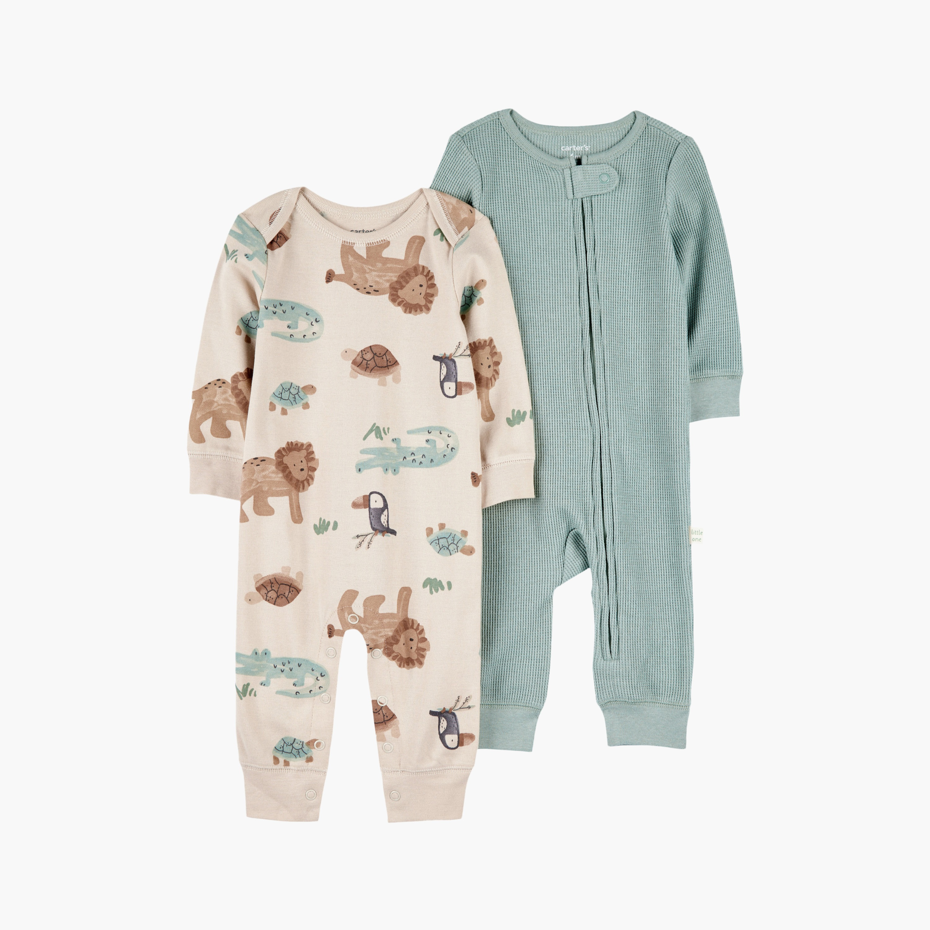 طقم جمبسوت بطبعة حيوانات قطعتين من كارترز-baby-girls-clothing-dressesandjumpsuits-image-1