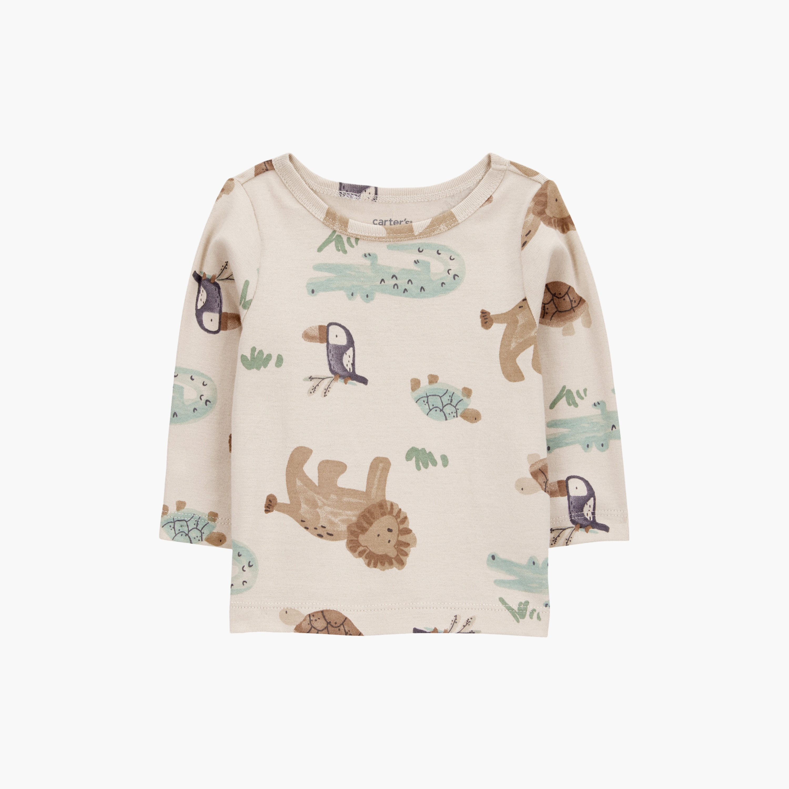 طقم مكون من تيشيرت بطبعة حيوانات ودنغري قطعتين من كارترز-baby-boys-clothing-setsandcoords-image-3