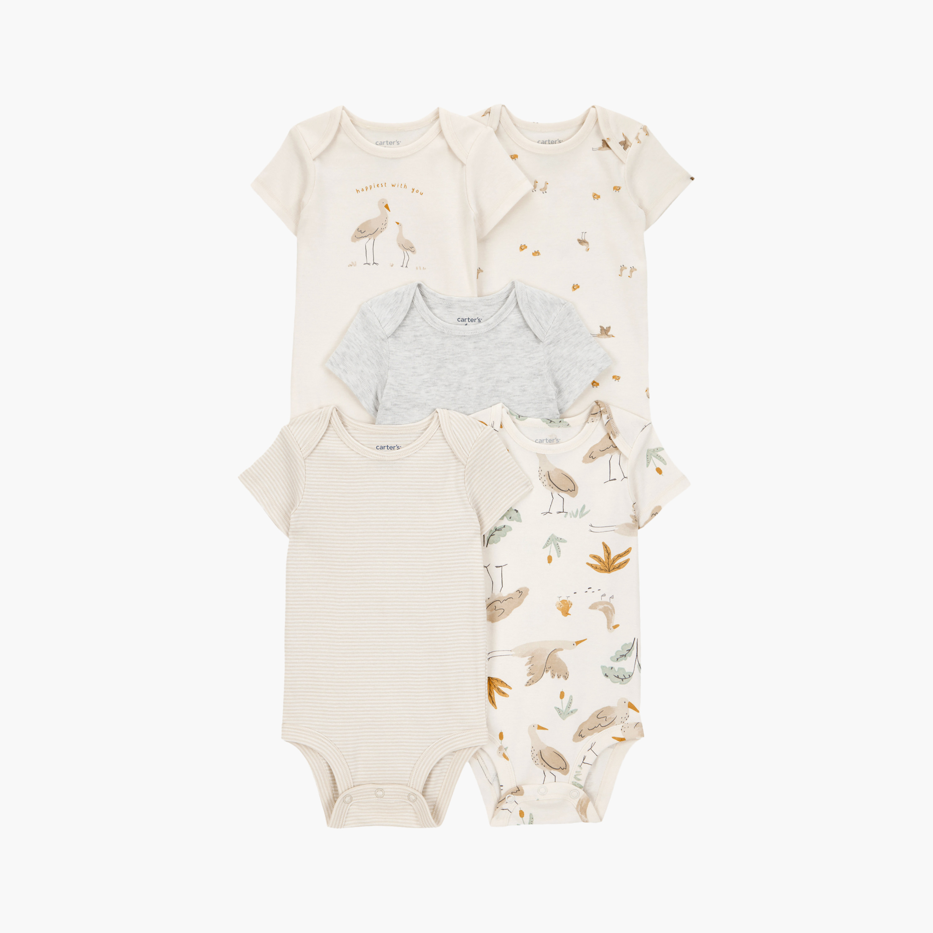 طقم بودي سوت مطبوع مكون من 5 قطع من كارترز-baby-boys-clothing-bodysuits-image-1