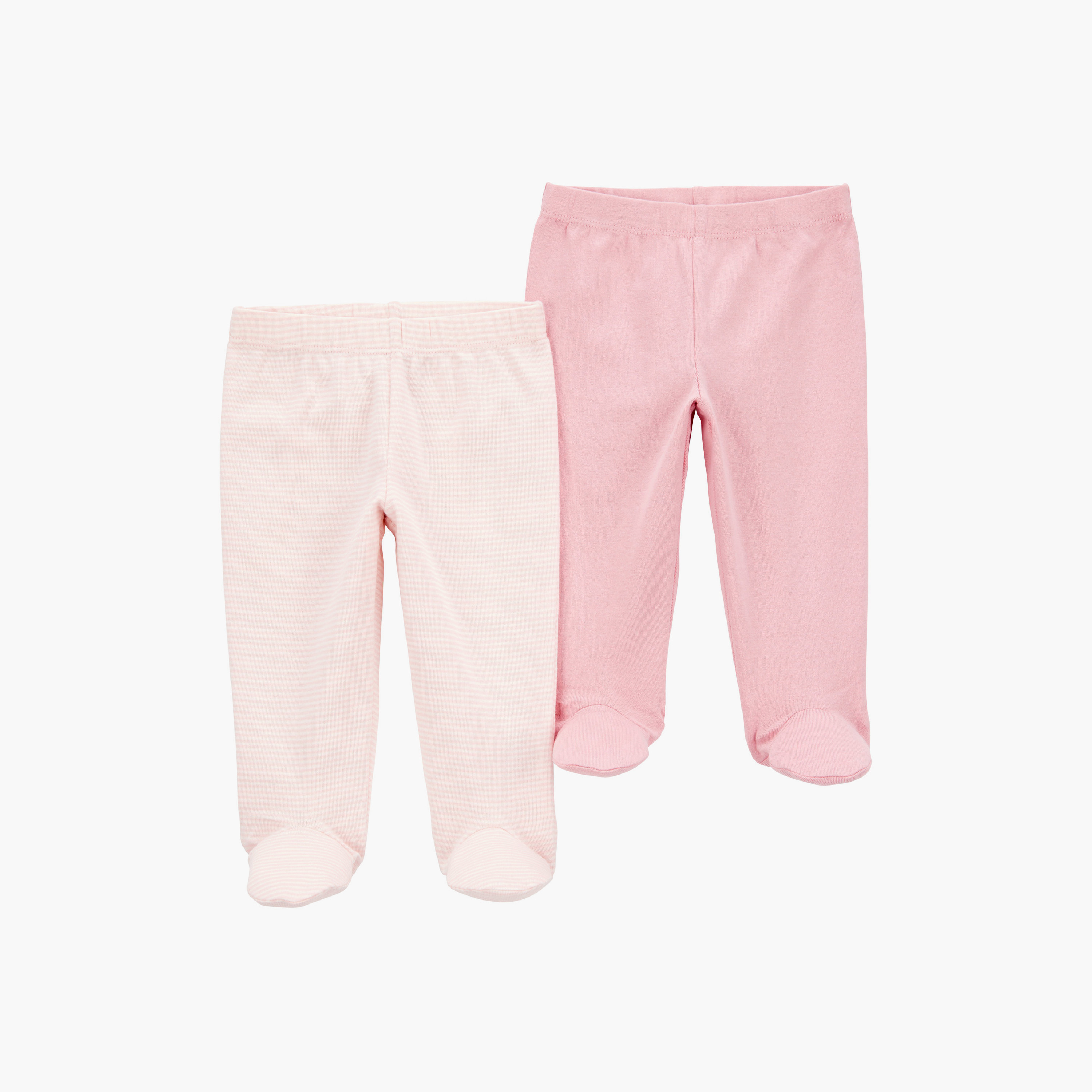بنطلون بطبعة مخططة قطعتين من كارترز-baby-girls-clothing-bottoms-joggersandtrackpants-image-1