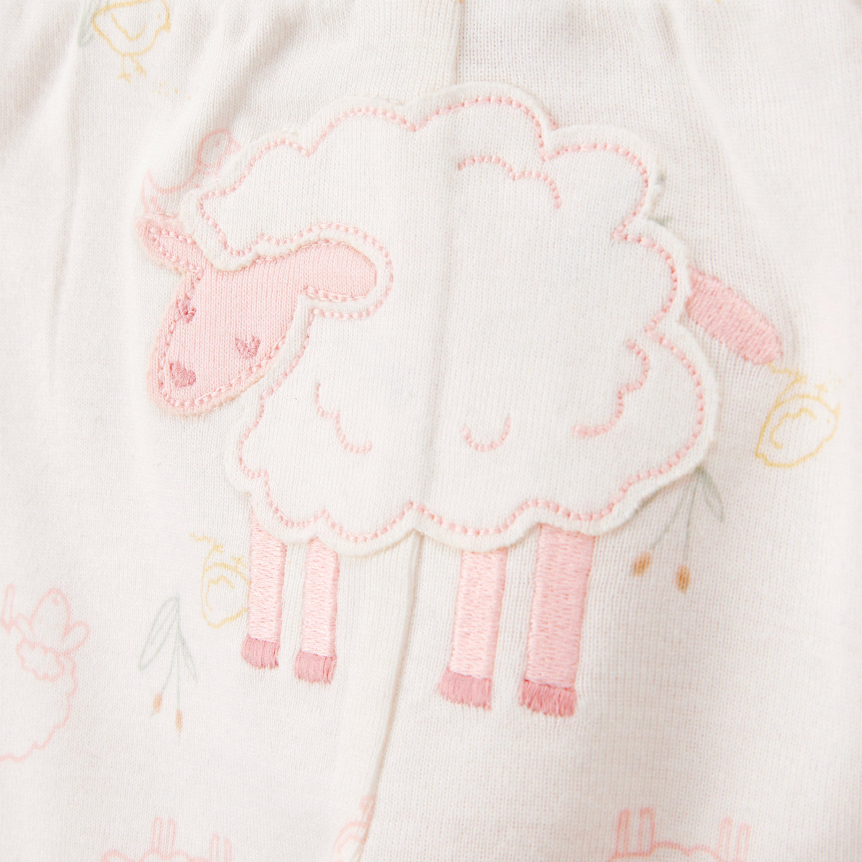 طقم ملابس صغيرة بتطريز خروف مكون من 3 قطع من كارترز-baby-girls-clothing-setsandcoords-image-3
