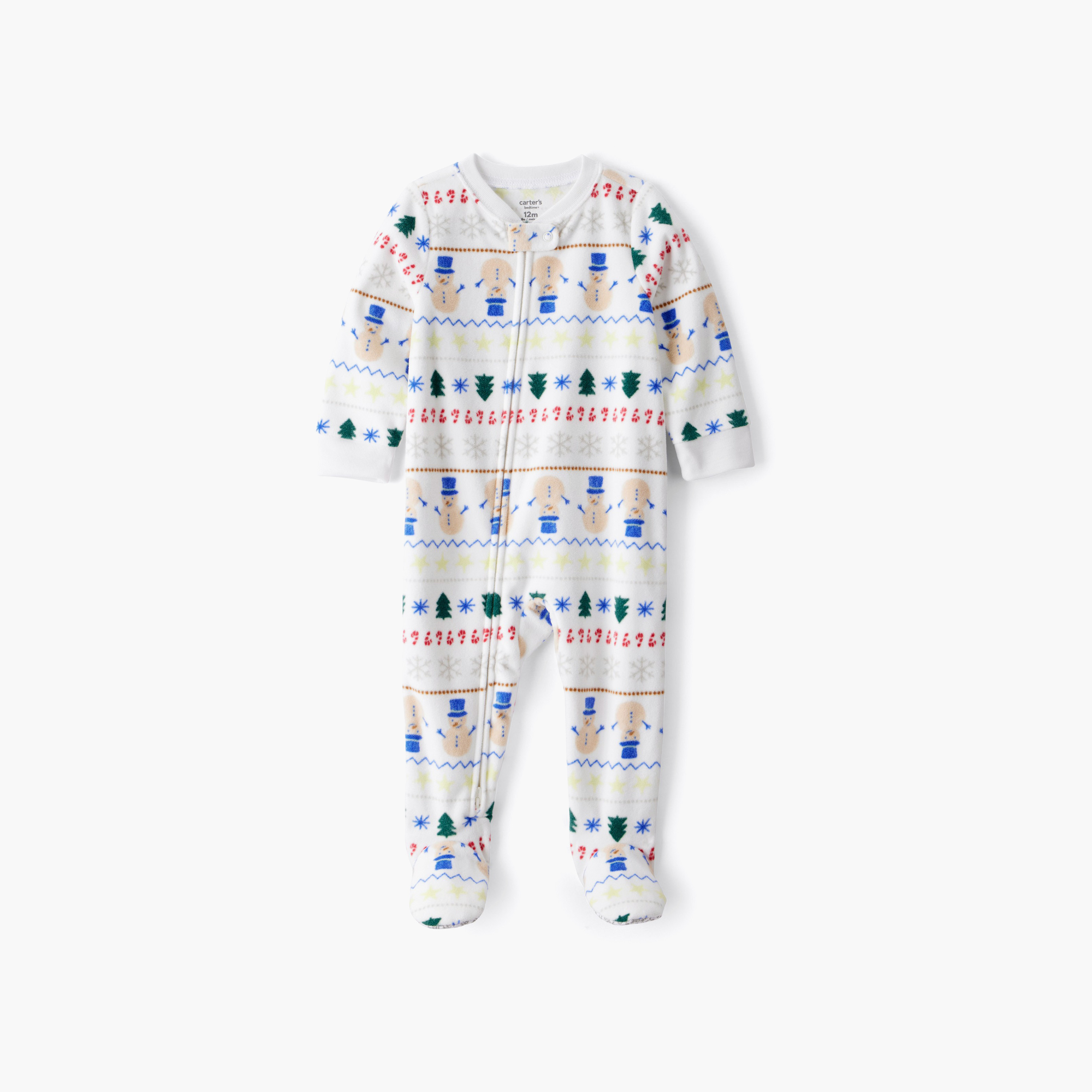 Carter's Printed Long Sleeves Zipper Sleepsuit-baby-boys-clothing-nightwear-sleepsuits-image-1