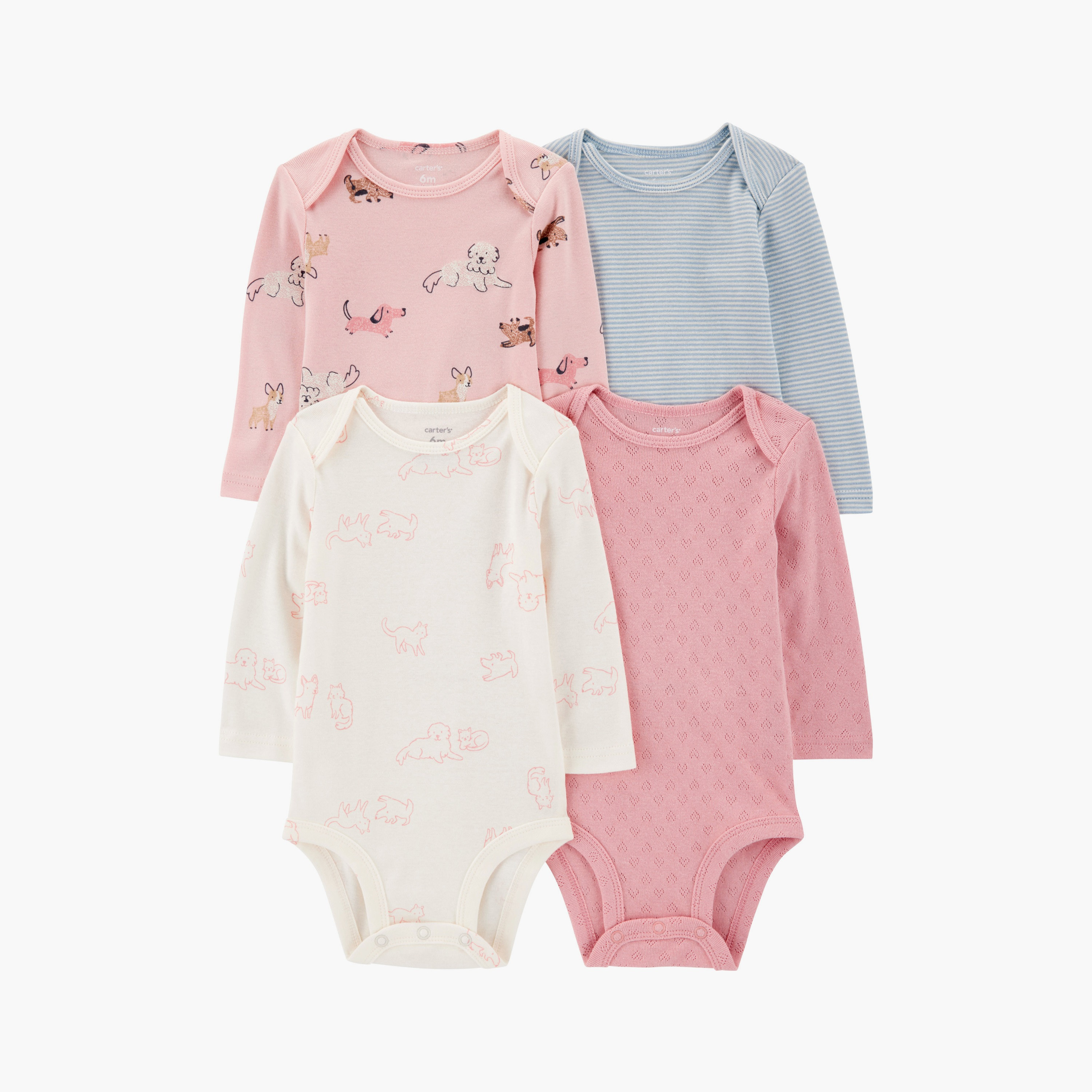 طقم بودي سوت بطبعة جراء مكون من 4 قطع من كارترز-baby-girls-clothing-bodysuits-image-1