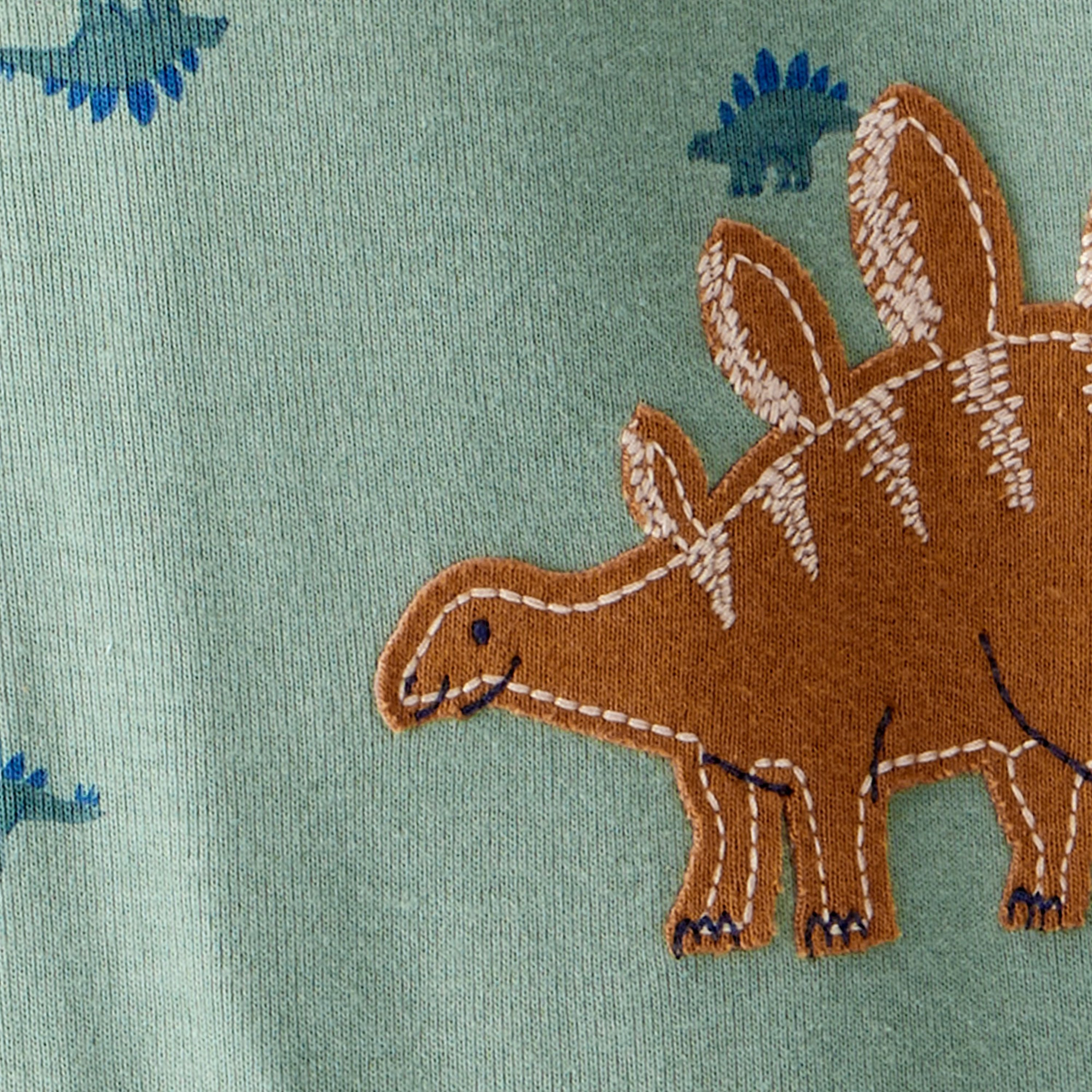 Carter's Embroidered Long Sleeves Zipper Sleepsuit-baby-boys-clothing-nightwear-sleepsuits-image-2