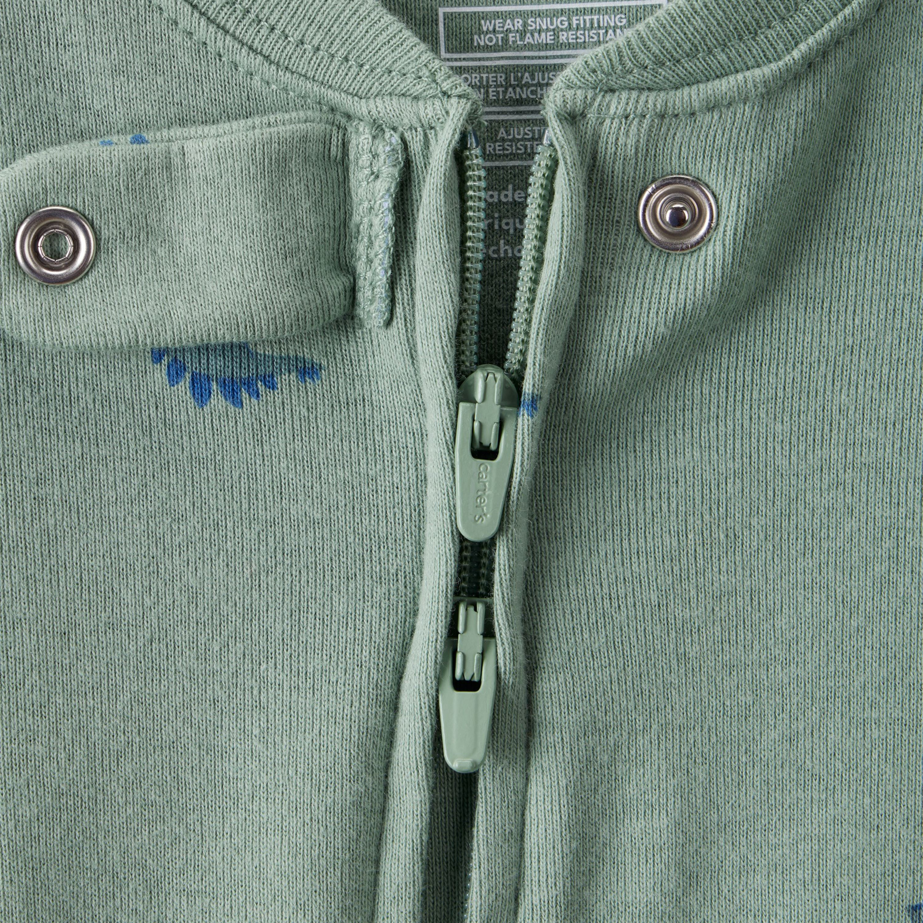Carter's Embroidered Long Sleeves Zipper Sleepsuit-baby-boys-clothing-nightwear-sleepsuits-image-3