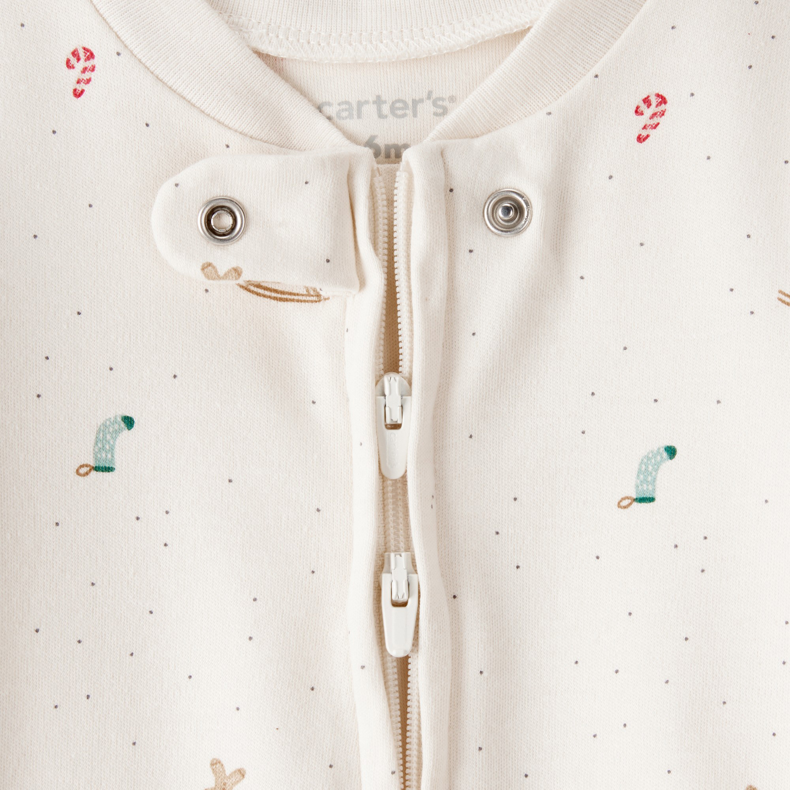 Carter's Printed Long Sleeves Zipper Sleepsuit-baby-boys-clothing-nightwear-sleepsuits-image-3