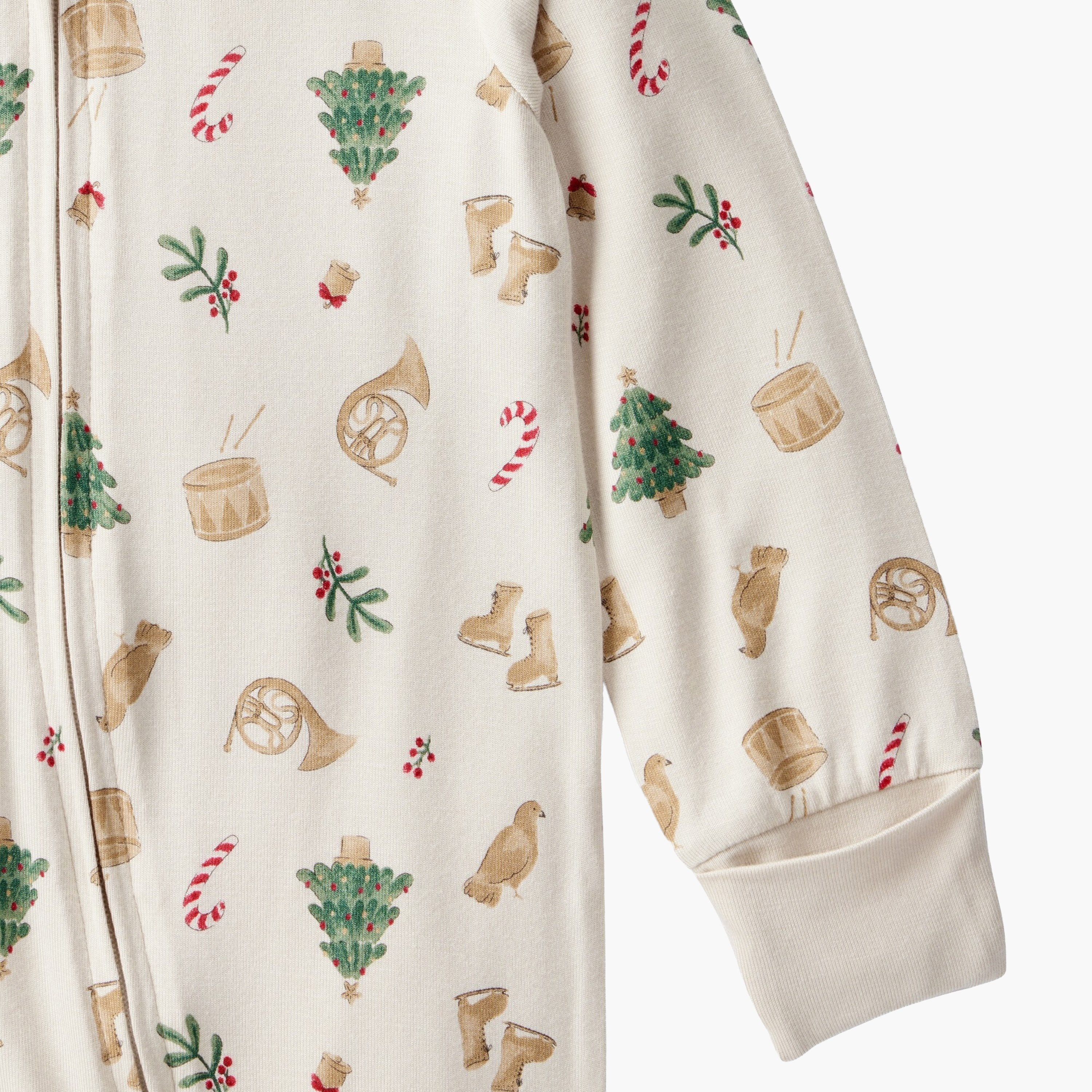 سالوبيت نوم (سليب سوت) بأكمام طويلة وسحاب ونقشة الأعياد من كارترز-baby-boys-clothing-nightwear-sleepsuits-image-4