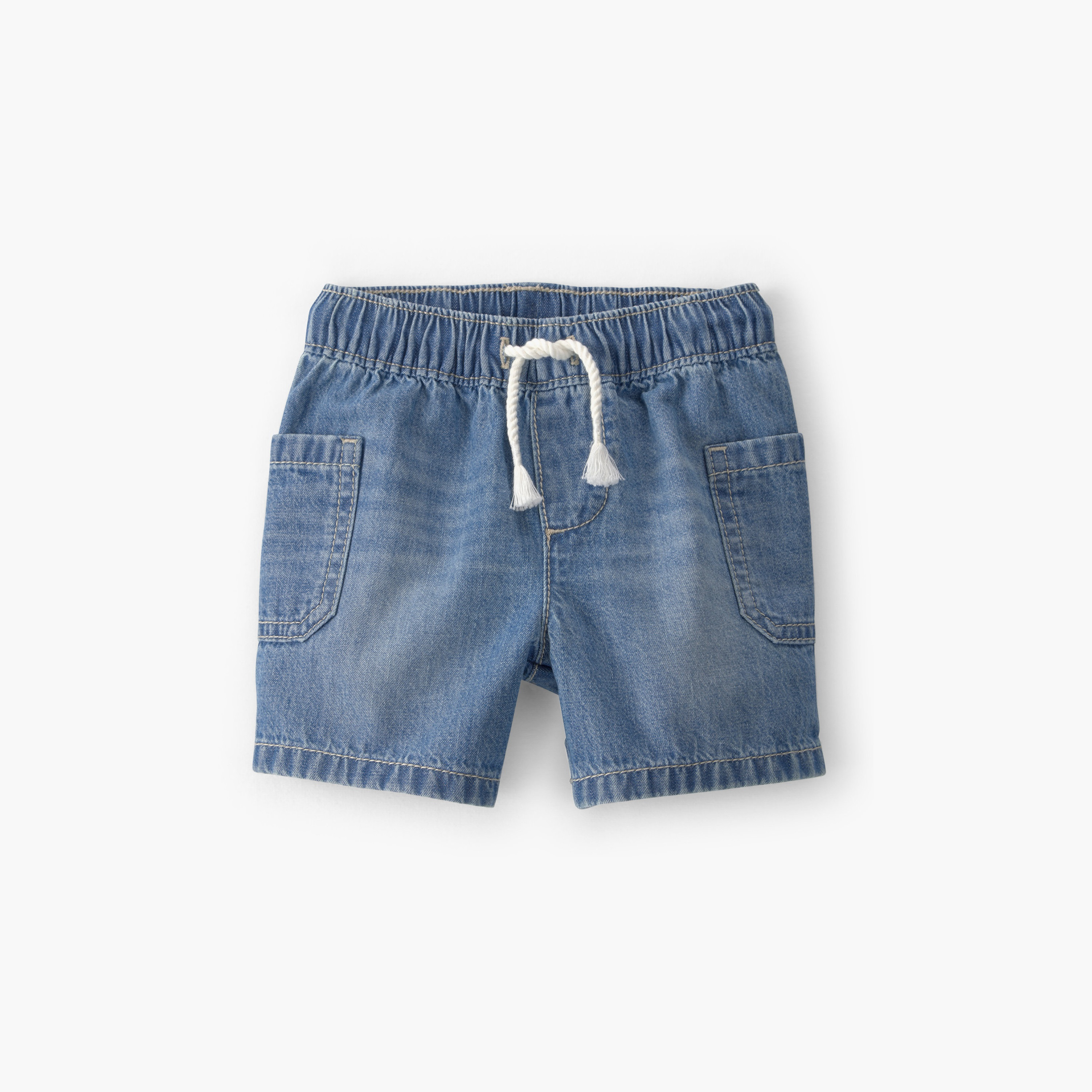 Oshkosh Denim Drawstring Shorts-baby-boys-clothing-bottoms-shorts-image-1