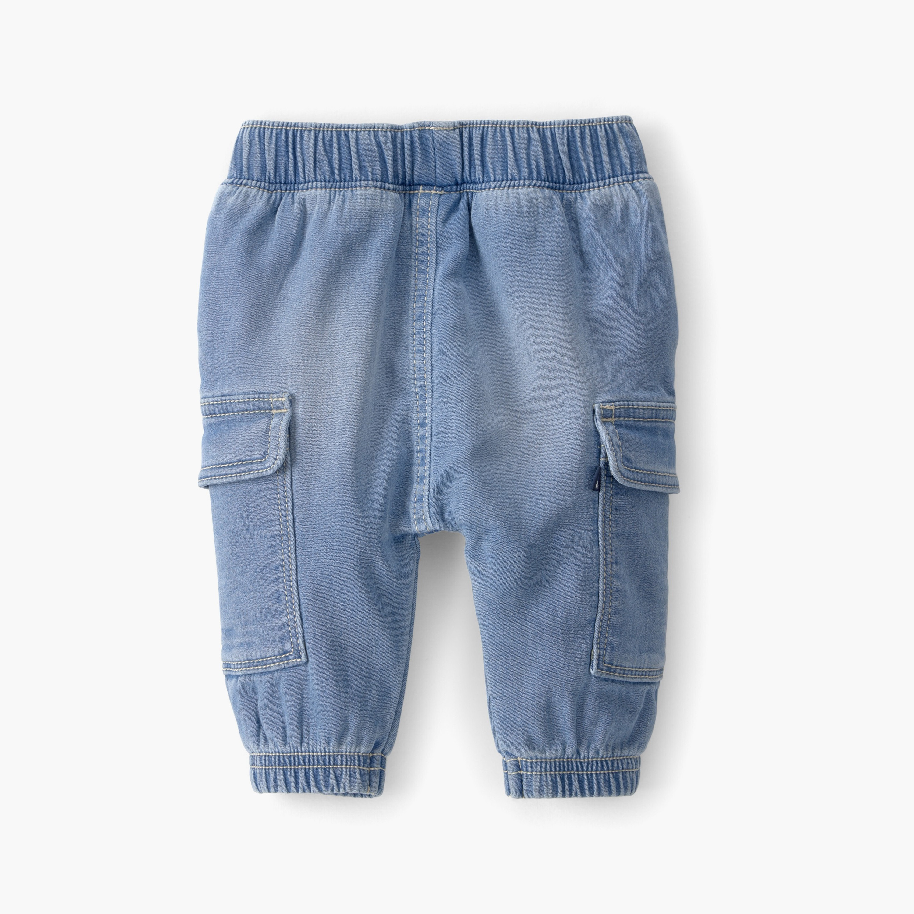 بنطلون رياضي جينز (جوغر) بجيوب جانبية وخصر مطاطي من كارترز-baby-boys-clothing-bottoms-joggersandtrackpants-image-2