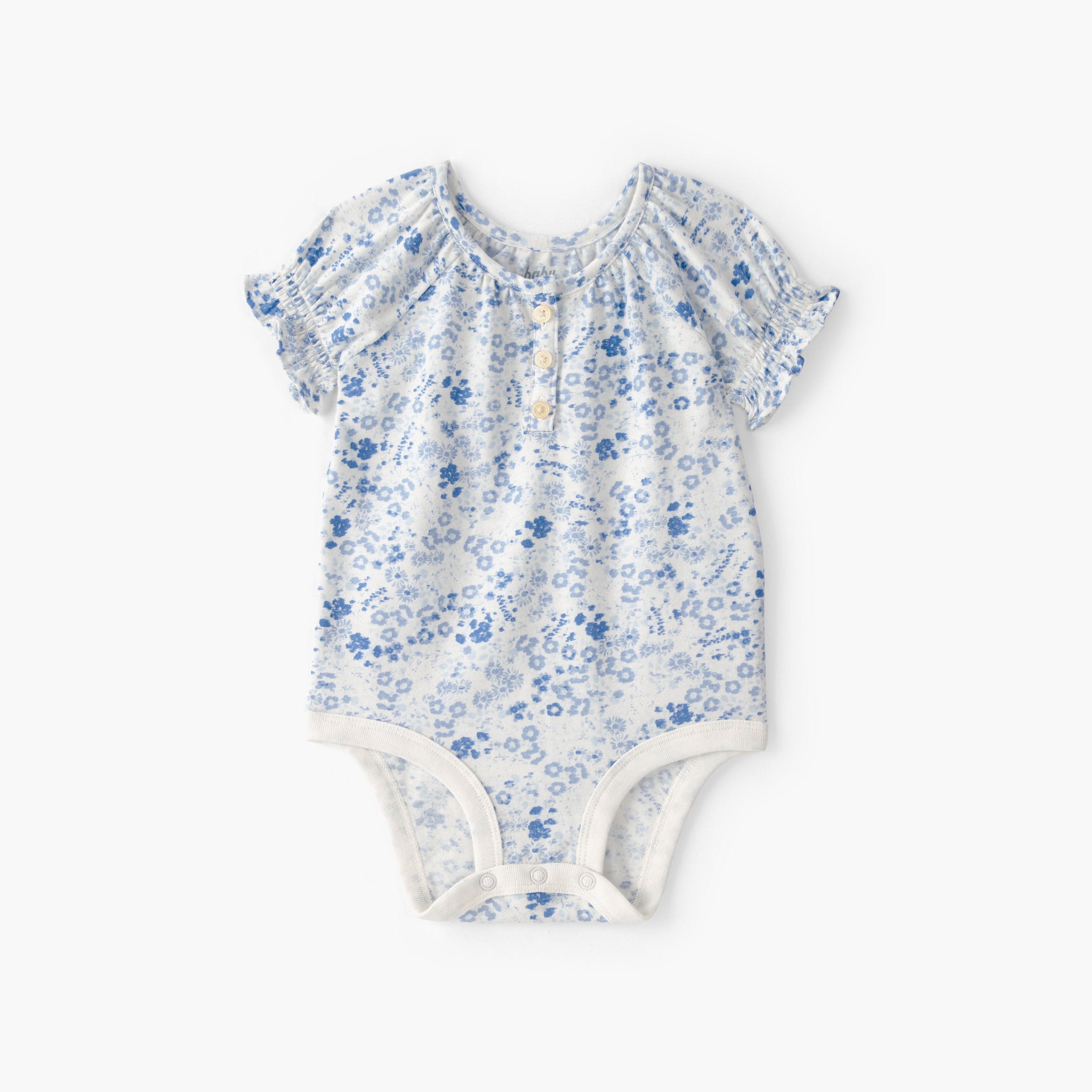 Oshkosh Short Sleeves Floral Bodysuit-baby-girls-clothing-bodysuits-image-1