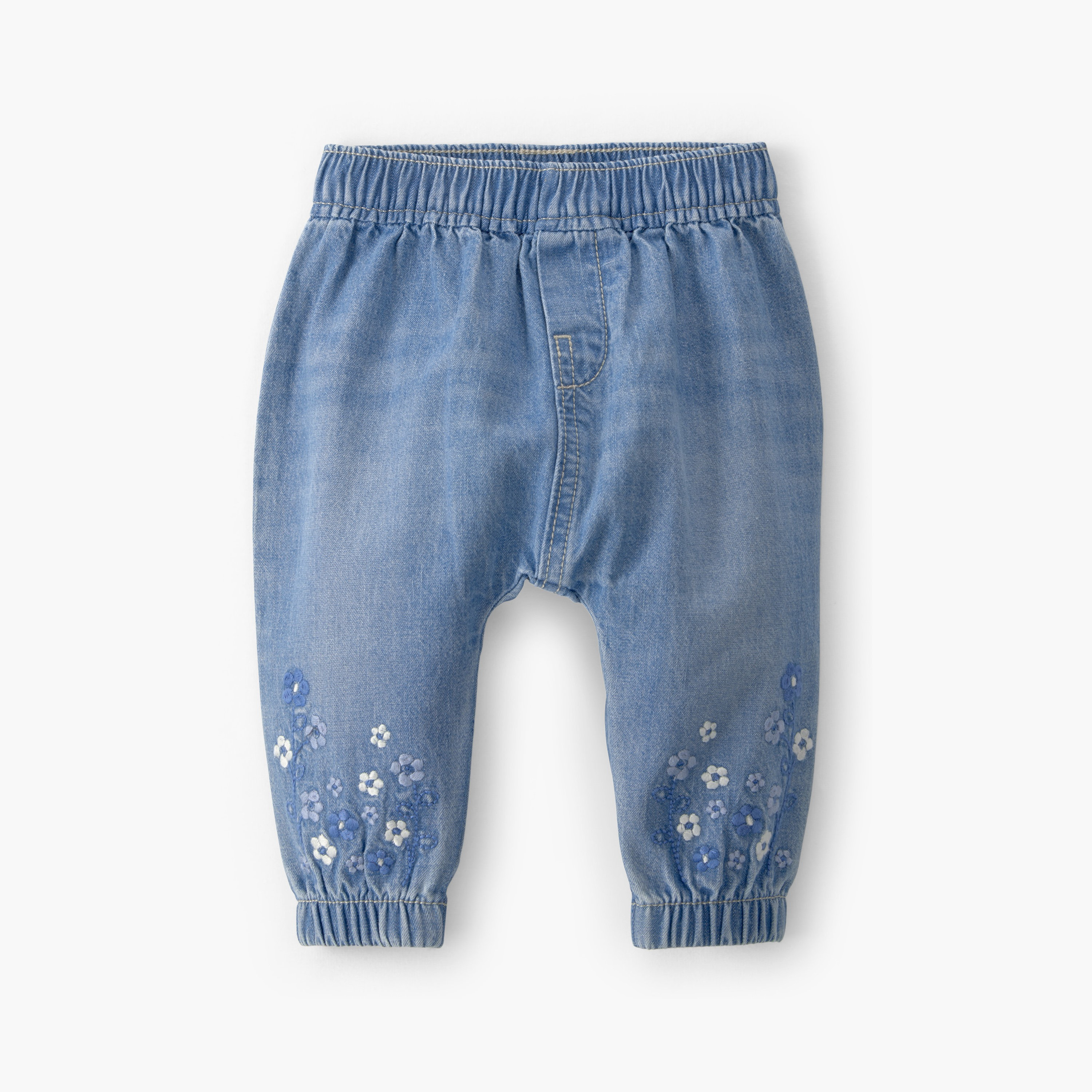 Oshkosh Pull On Embroidered Denim Jogger-baby-girls-clothing-bottoms-joggersandtrackpants-image-1