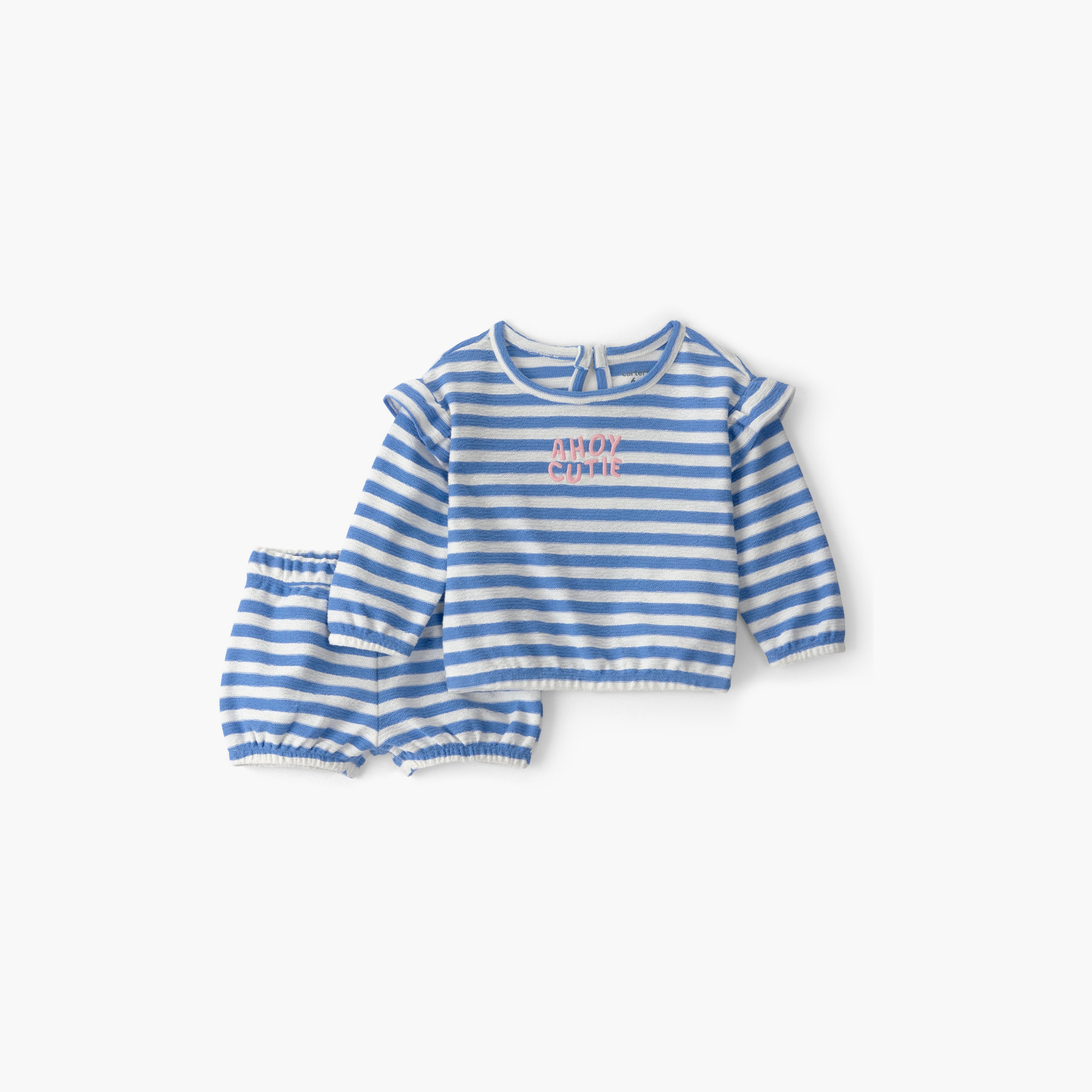 Carter's 2-Piece Striped Top & Shorts Set-baby-girls-clothing-setsandcoords-image-1