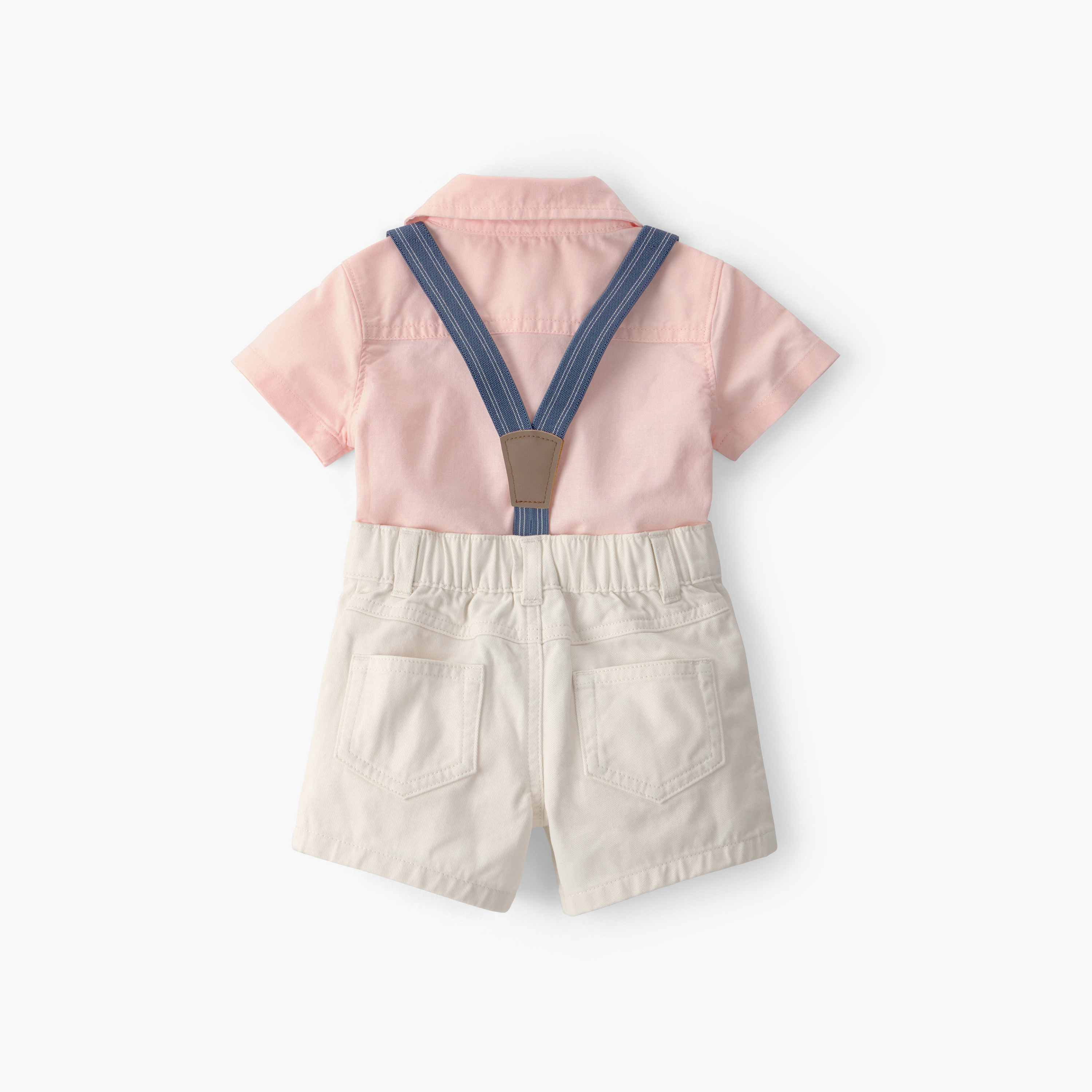 Carter's 2-Piece Short Sleeves Solid Collared Bodysuit & Jumper Set-baby-boys-clothing-setsandcoords-image-2