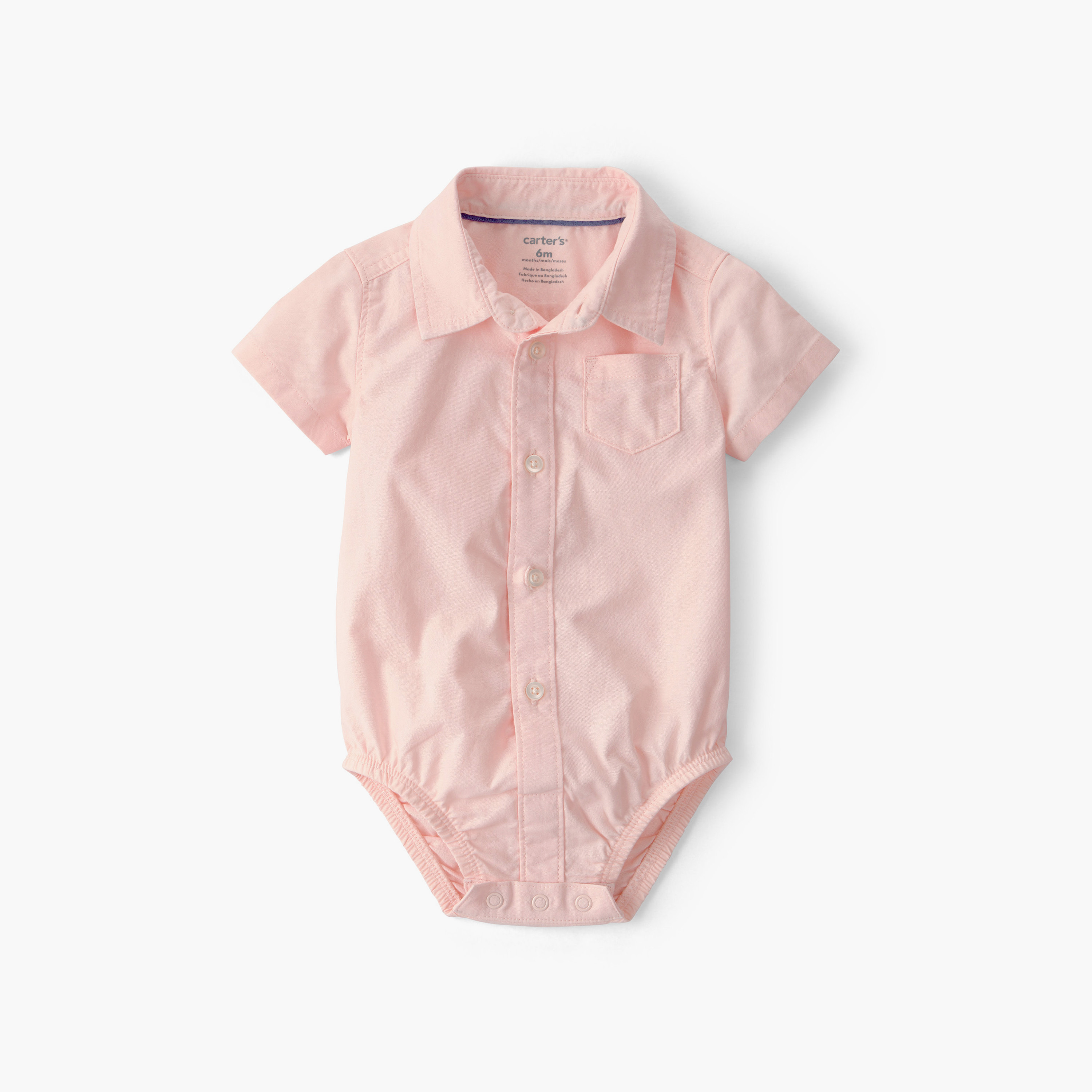 Carter's 2-Piece Short Sleeves Solid Collared Bodysuit & Jumper Set-baby-boys-clothing-setsandcoords-image-3