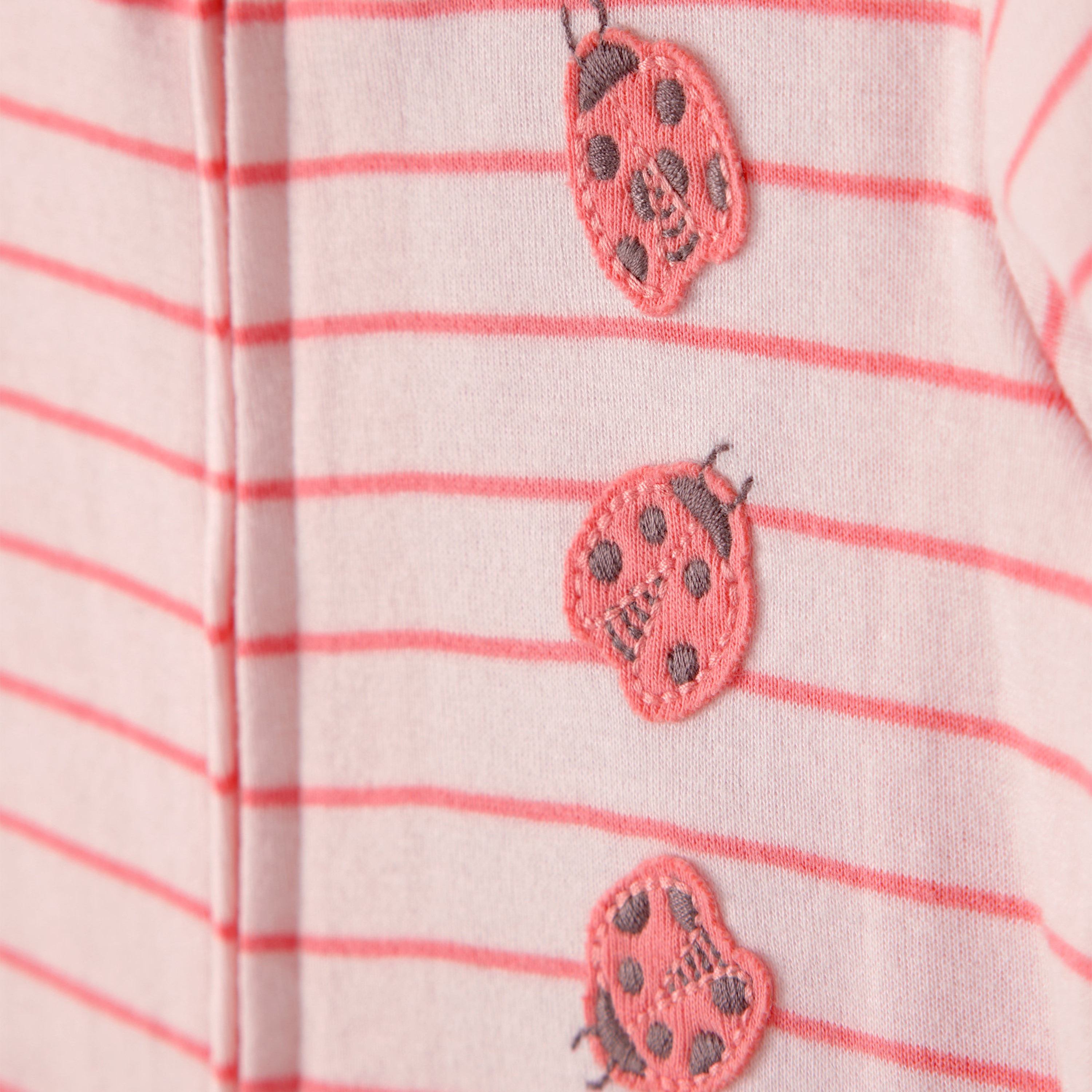 Carter's Ladybug Striped Sleepsuit-baby-girls-clothing-nightwear-sleepsuits-image-3