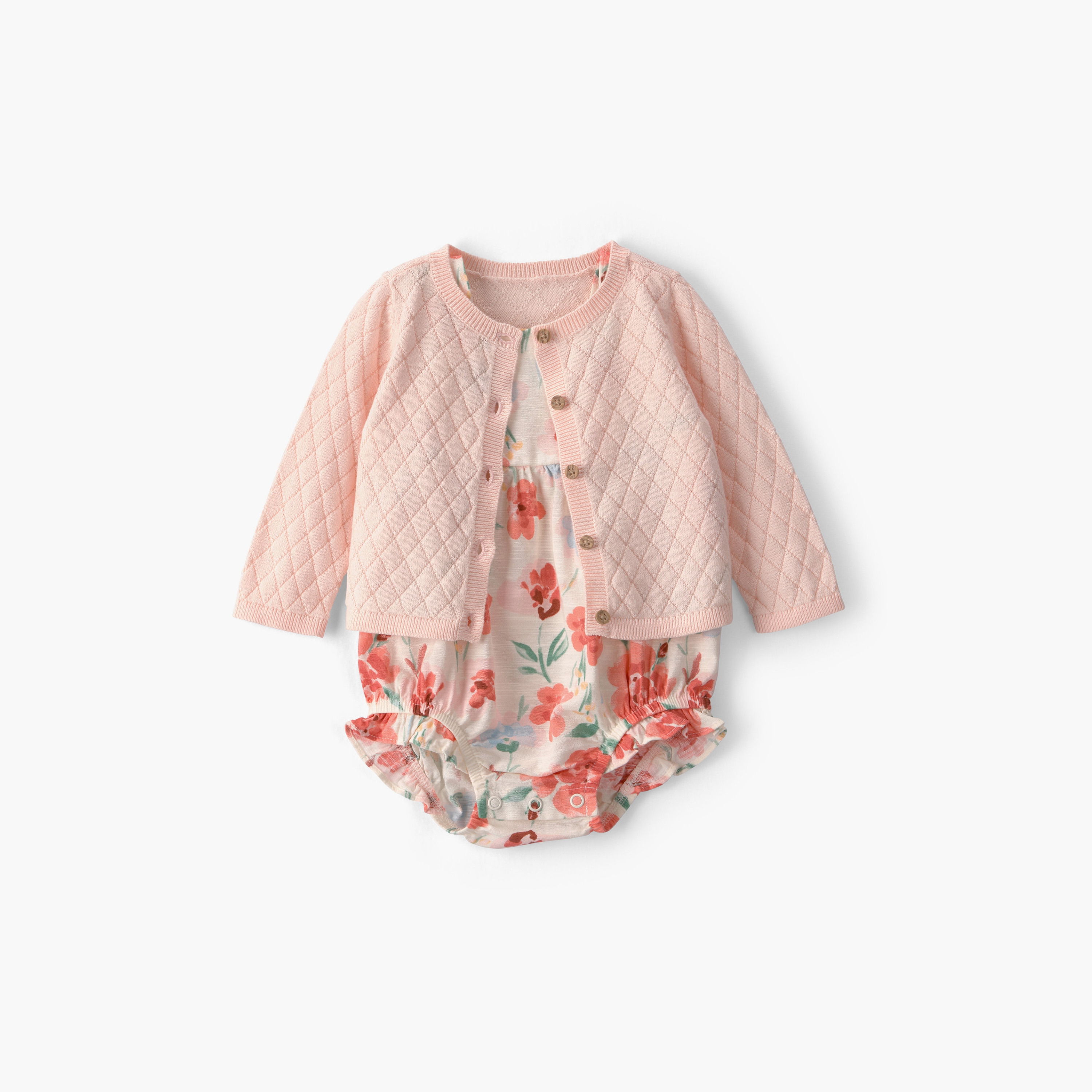 طقم مكون من بودي سوت بطبعة زهور وكارديجان قطعتين من كارترز-baby-girls-clothing-setsandcoords-image-1