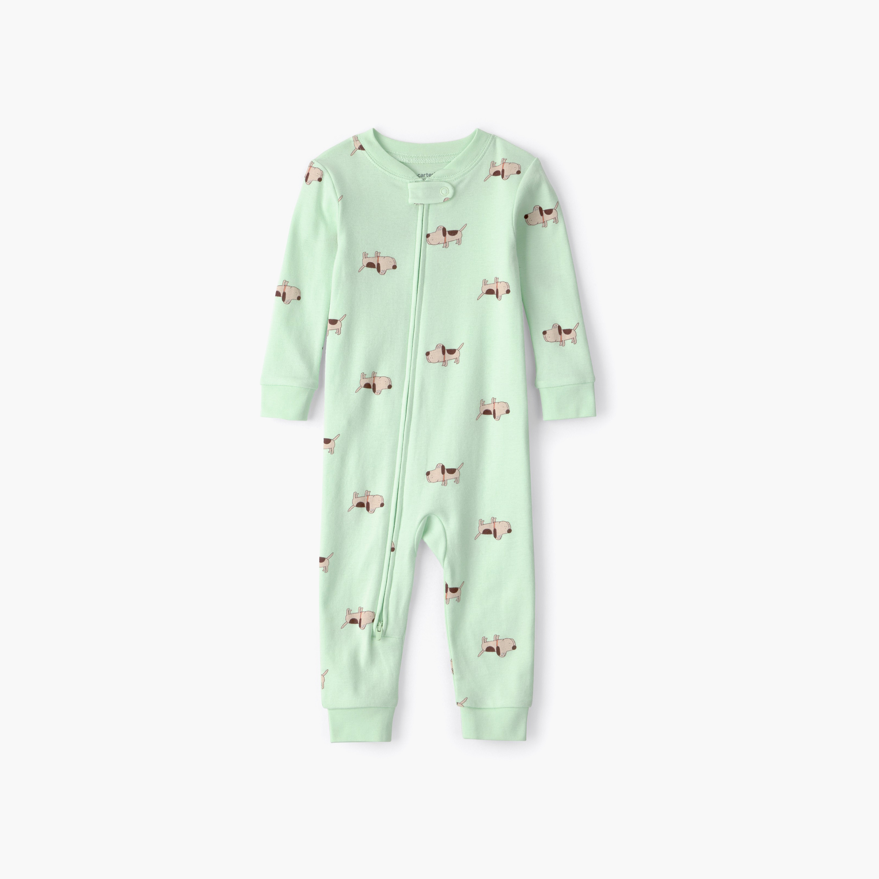 Carter's Printed Long Sleeves Zipper Sleepsuit-baby-boys-clothing-nightwear-sleepsuits-image-1