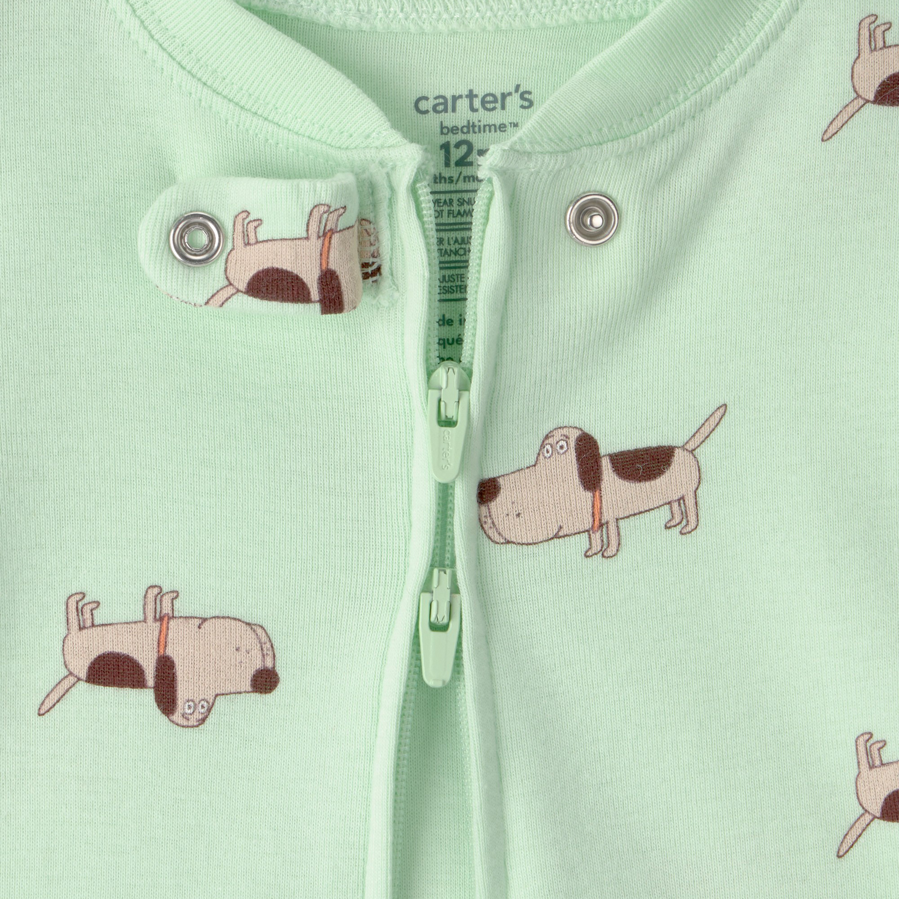 Carter's Printed Long Sleeves Zipper Sleepsuit-baby-boys-clothing-nightwear-sleepsuits-image-3