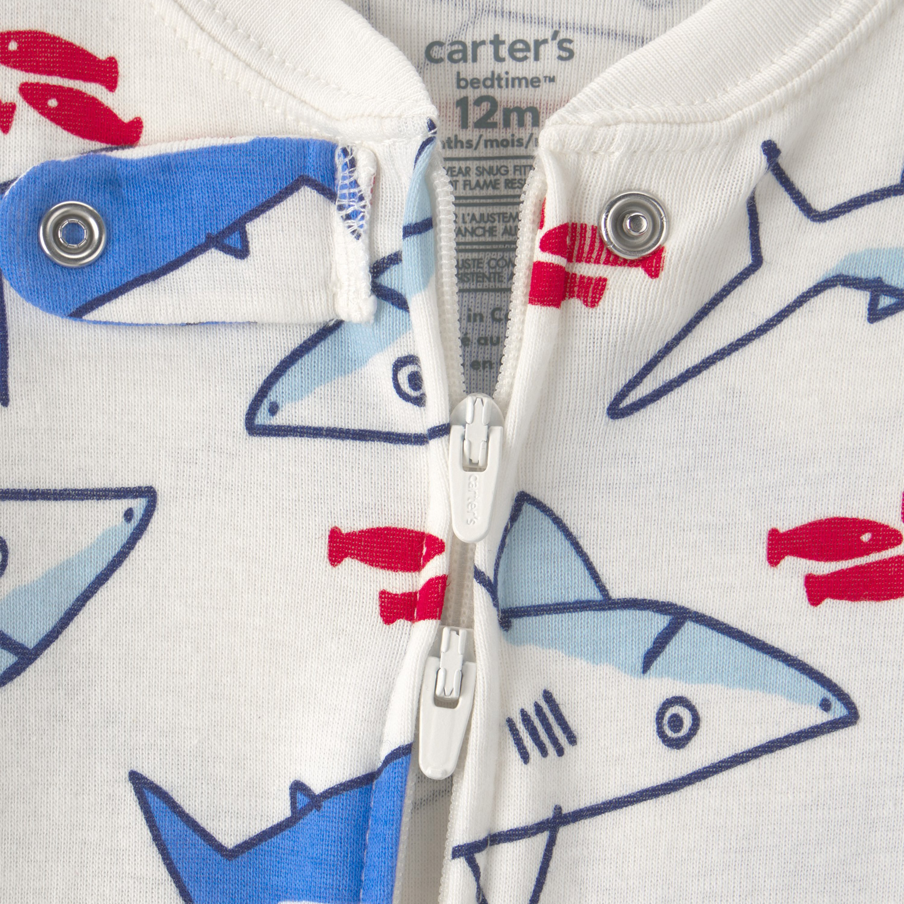 سالوبيت نوم (أوفرول) مطبوع بأكمام طويلة وسحاب من كارترز-baby-boys-clothing-nightwear-sleepsuits-image-3