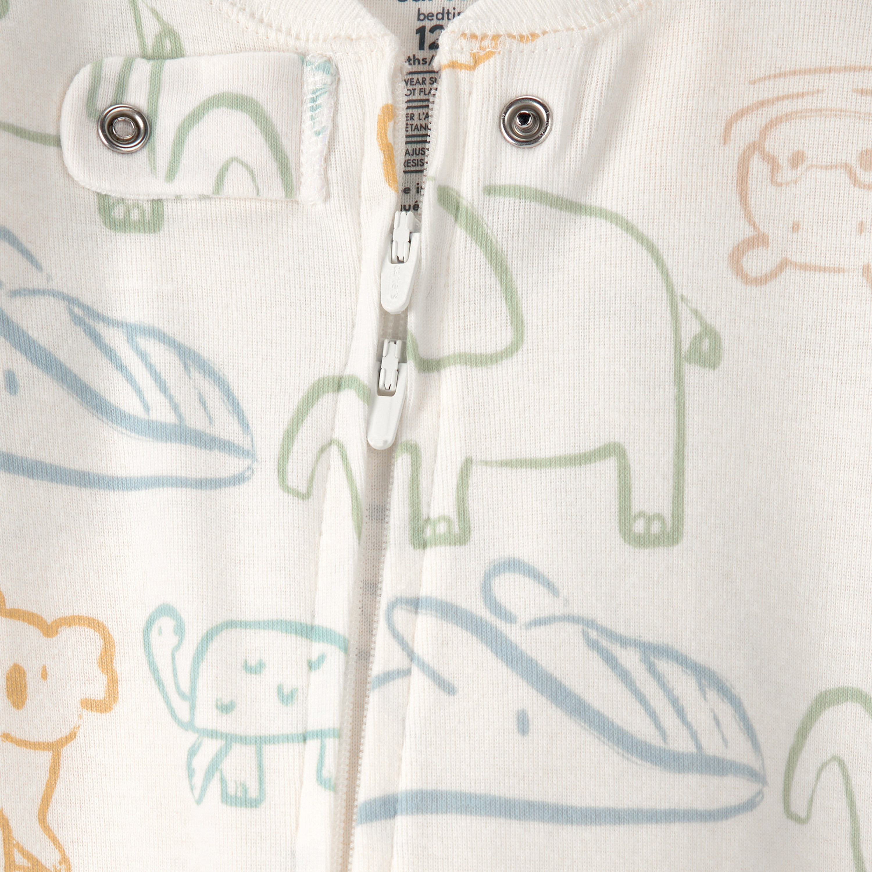 Carter's Elephant 2-Way Zipped Sleepsuit-baby-boys-clothing-nightwear-sleepsuits-image-2