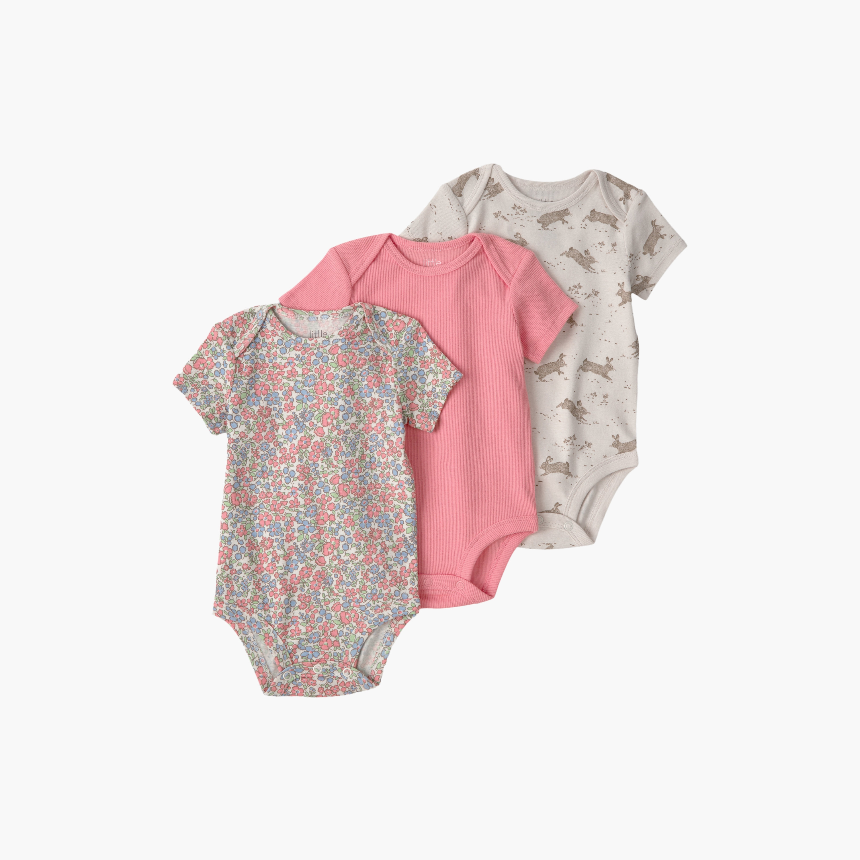 بودي سوت بطبعة زهور مكون من 3 قطع من ليتل بلانيت-baby-girls-clothing-bodysuits-image-1