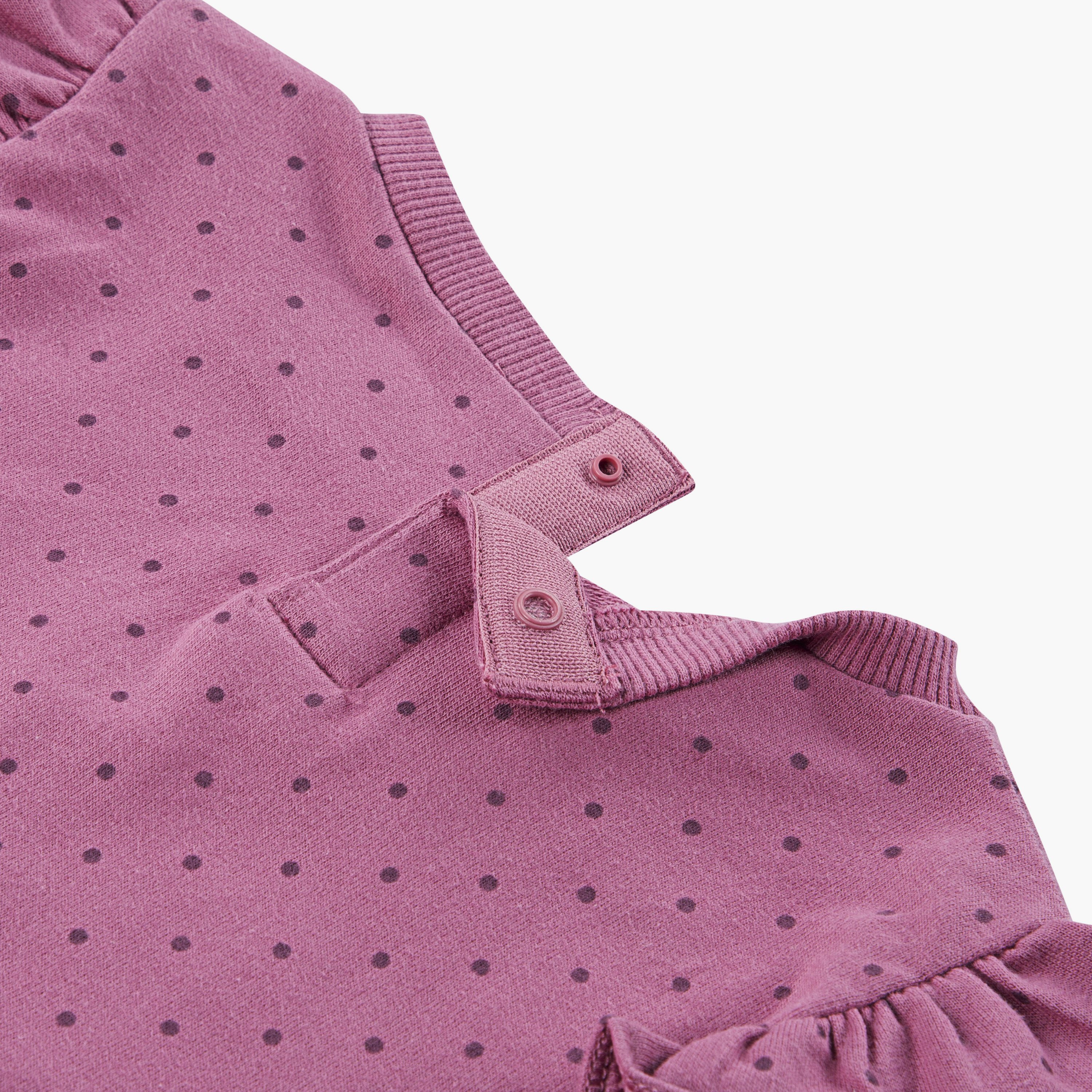 Huggies Printed Long Sleeves Bodysuit, Top with Pants-baby-girls-clothing-setsandcoords-image-4