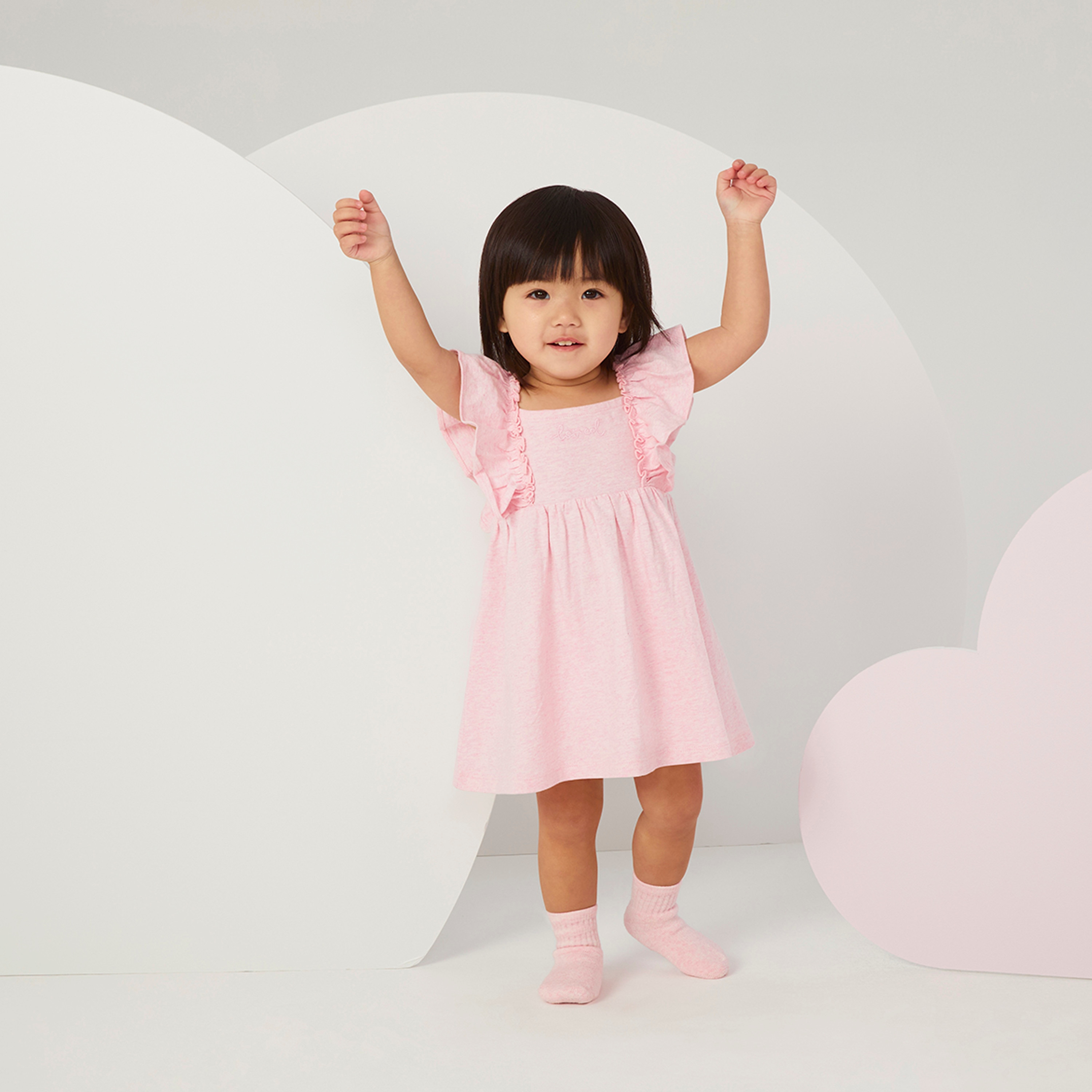 فستان سادة بلا أكمام مع بنطال بلومر من هاجيز-baby-girls-clothing-dressesandjumpsuits-image-5