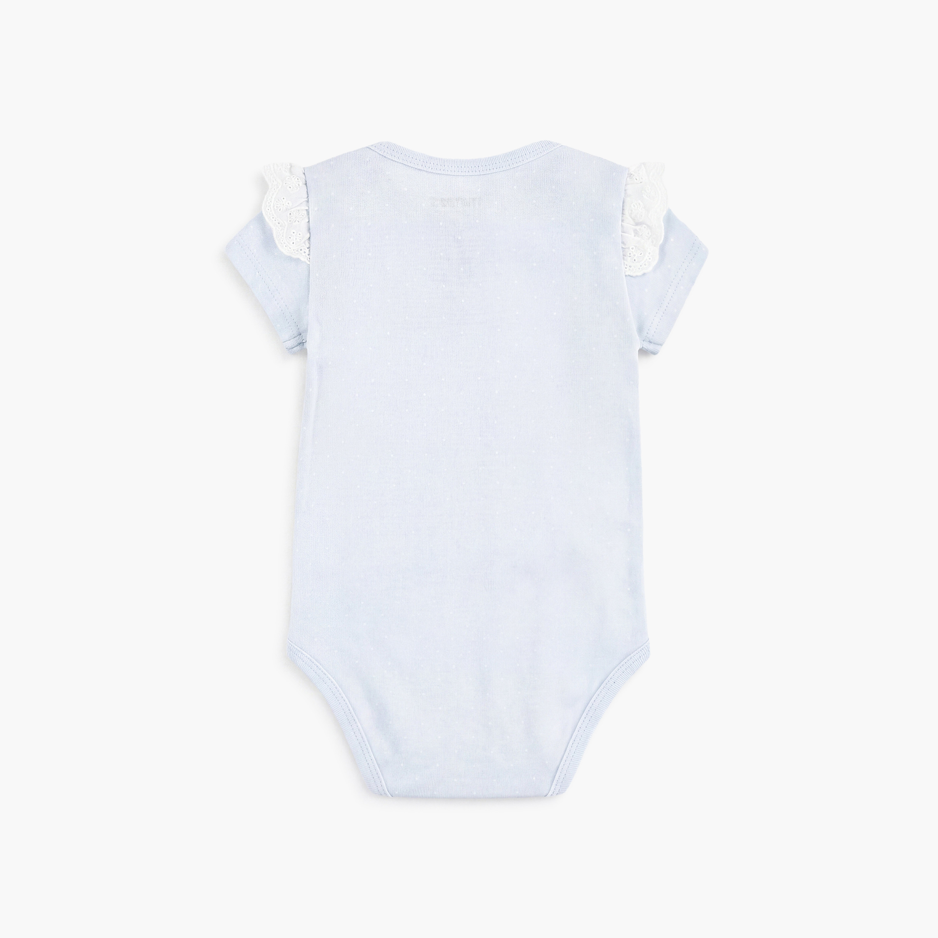 Huggies 2-Piece Short Sleeves Embroidered Bodysuits with Headband-baby-girls-clothing-bodysuits-image-6