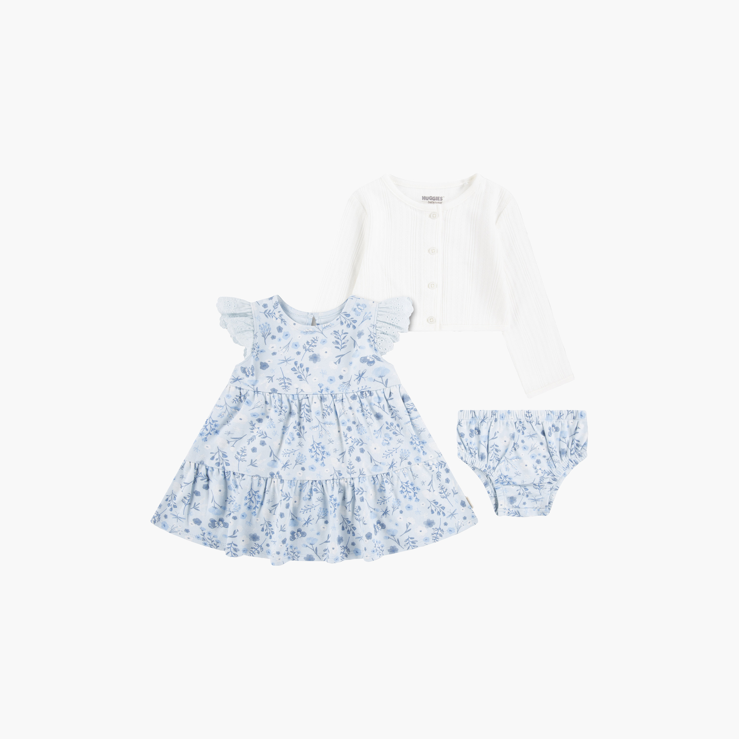 Huggies Sleeveless Floral Dress & Cardigans with Bloomer-girls-clothing-dressesandjumpsuits-image-1