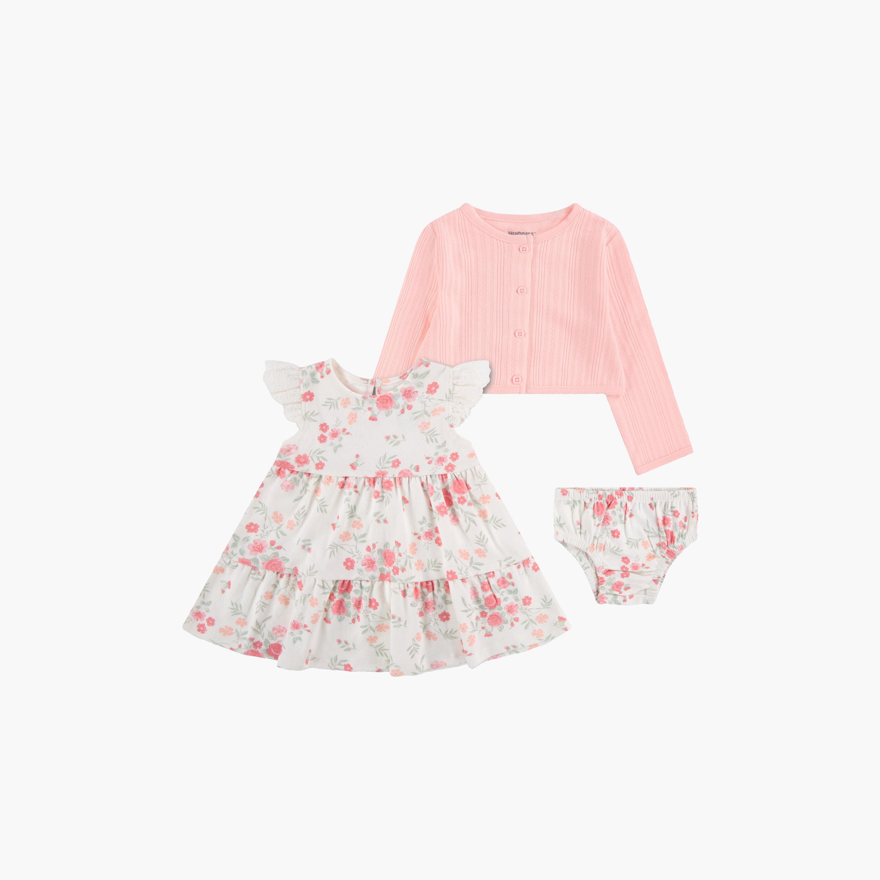 Huggies Sleeveless Floral Dress & Cardigans with Bloomer-girls-clothing-dressesandjumpsuits-image-1
