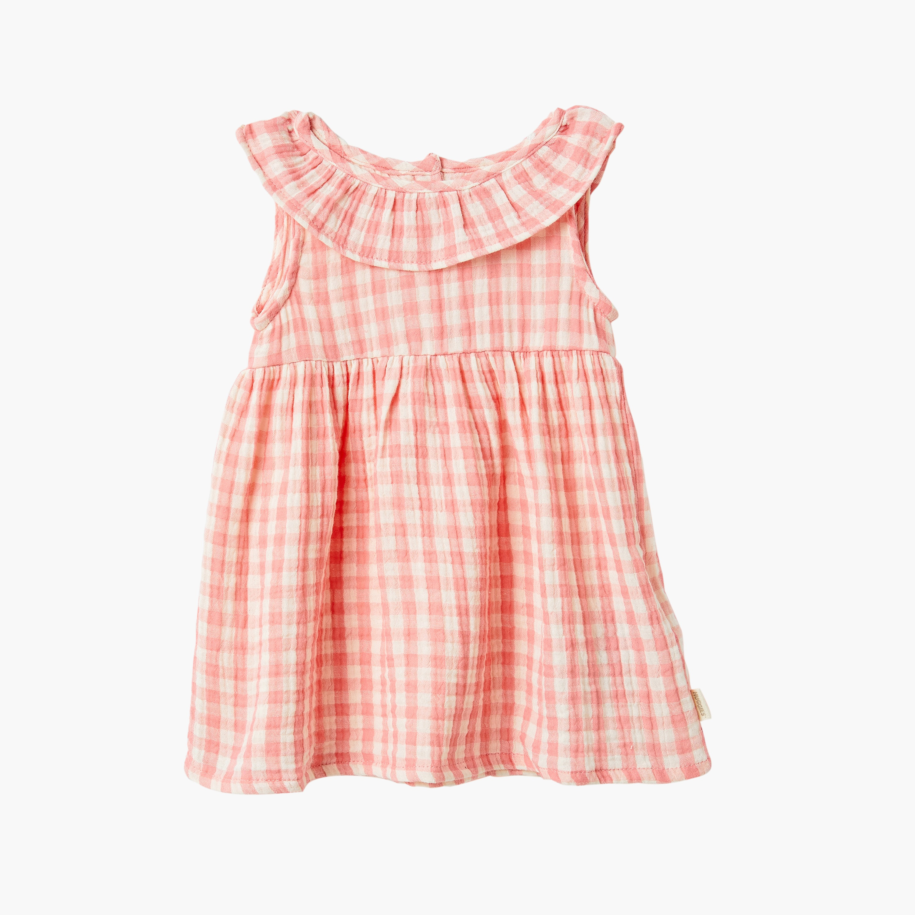 Huggies Sleeveless Checked Dress with Bloomer-girls-clothing-dressesandjumpsuits-image-2