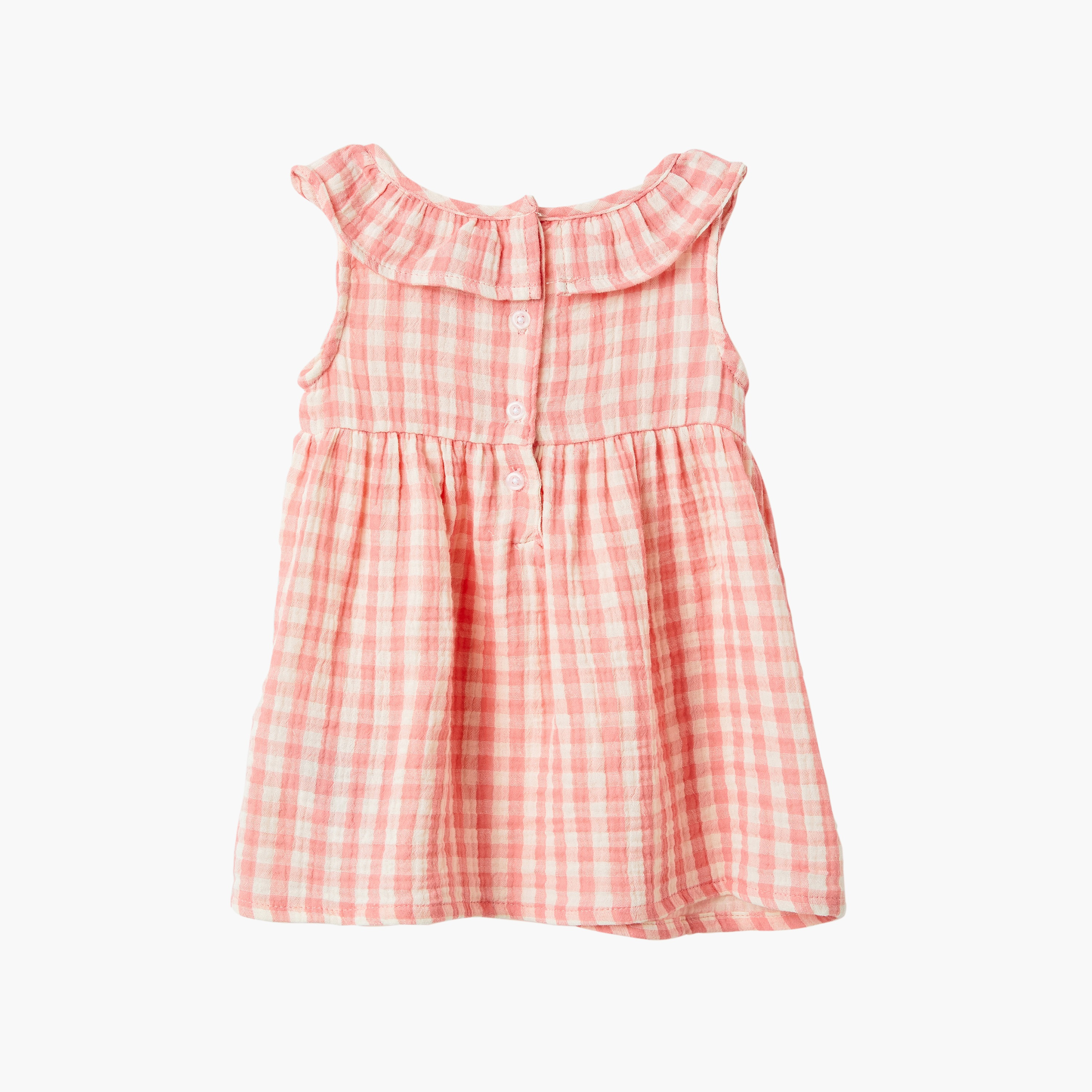 فستان كاروهات بدون أكمام مع كلوت (بلومر) من هجيز-girls-clothing-dressesandjumpsuits-image-3