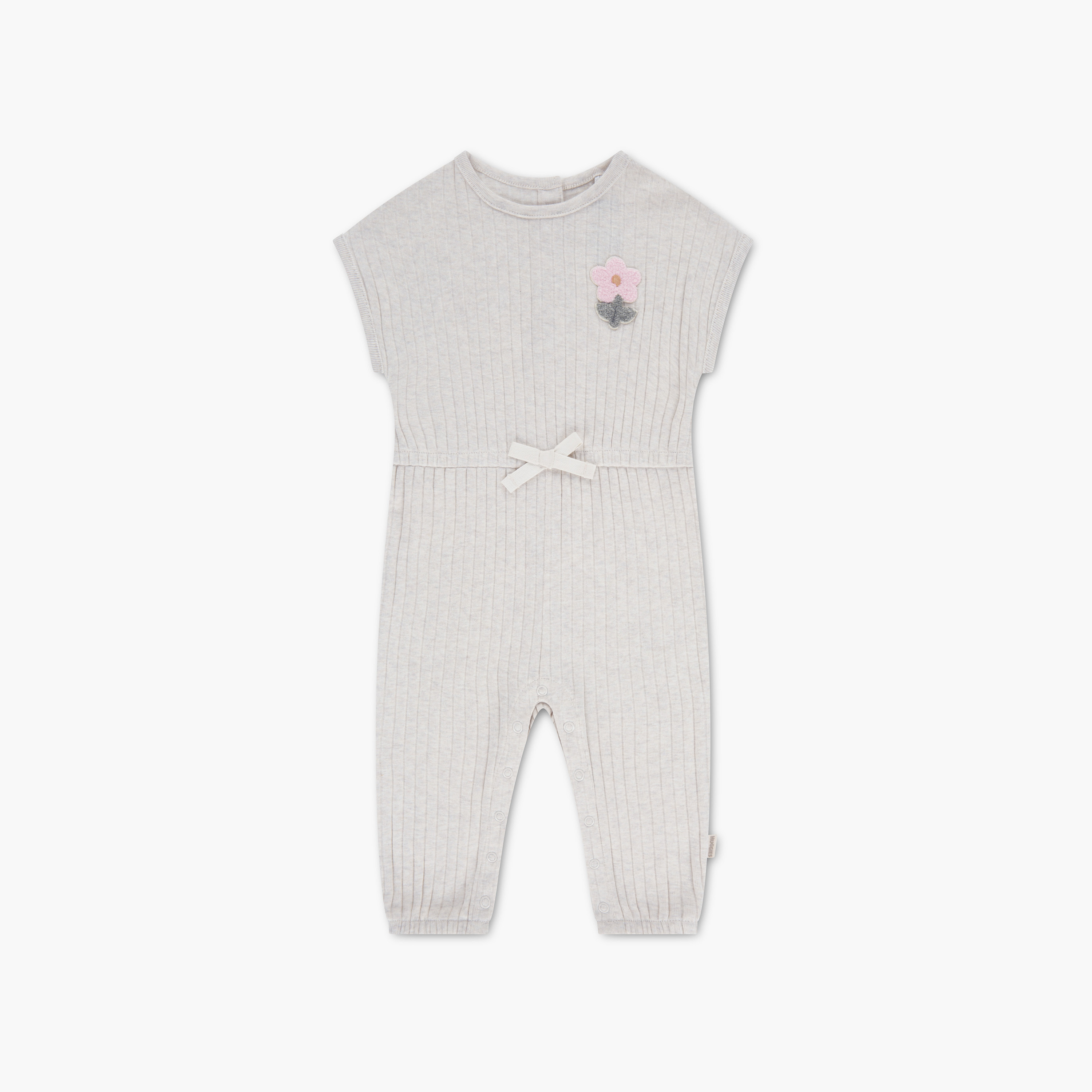 Huggies Short Sleeves Solid Embroidered Romper-girls-clothing-rompers-image-1