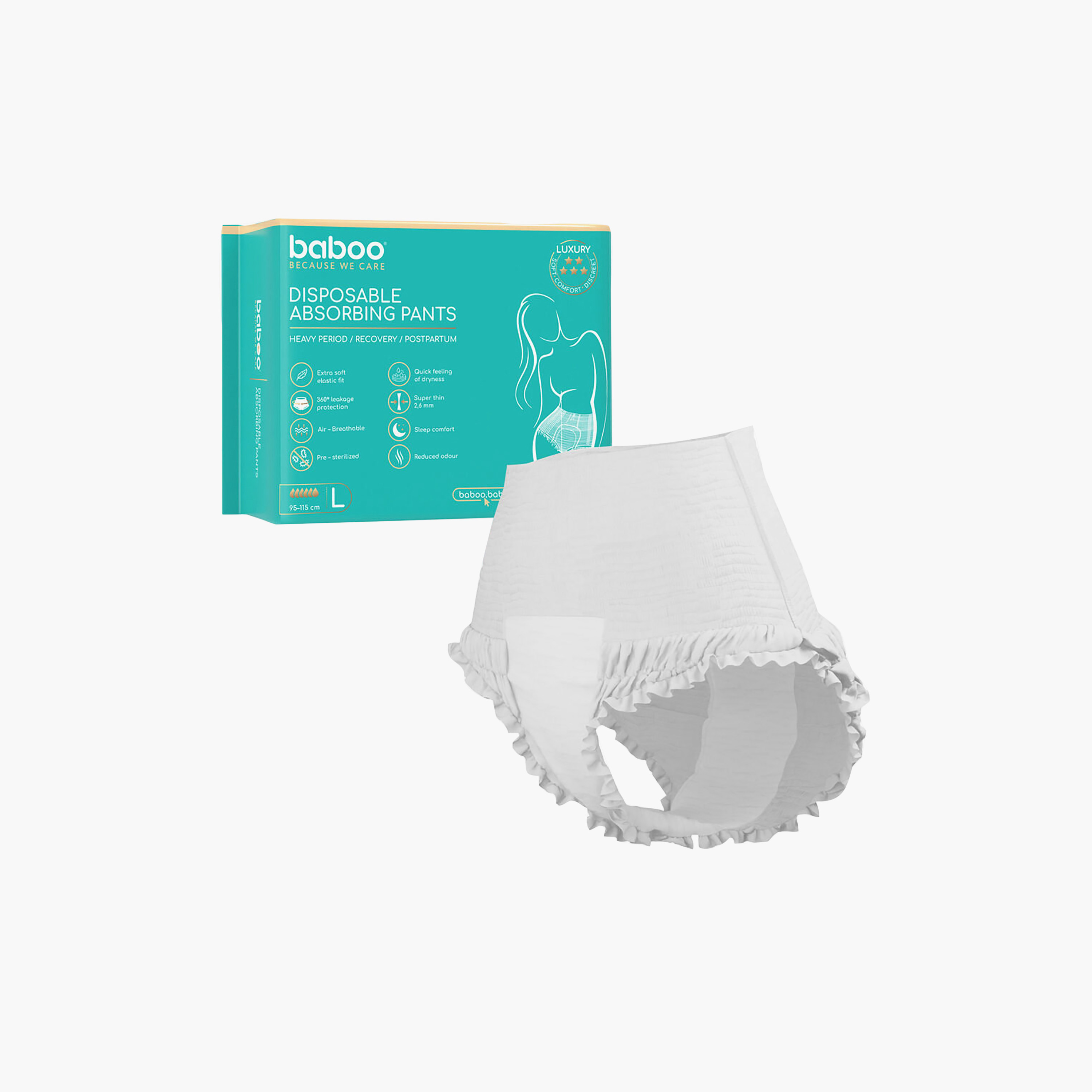 Baboo 5-Piece Disposable Postpartum Absorbant Pads-women-clothing-maternity-lingerie-panties-image-1