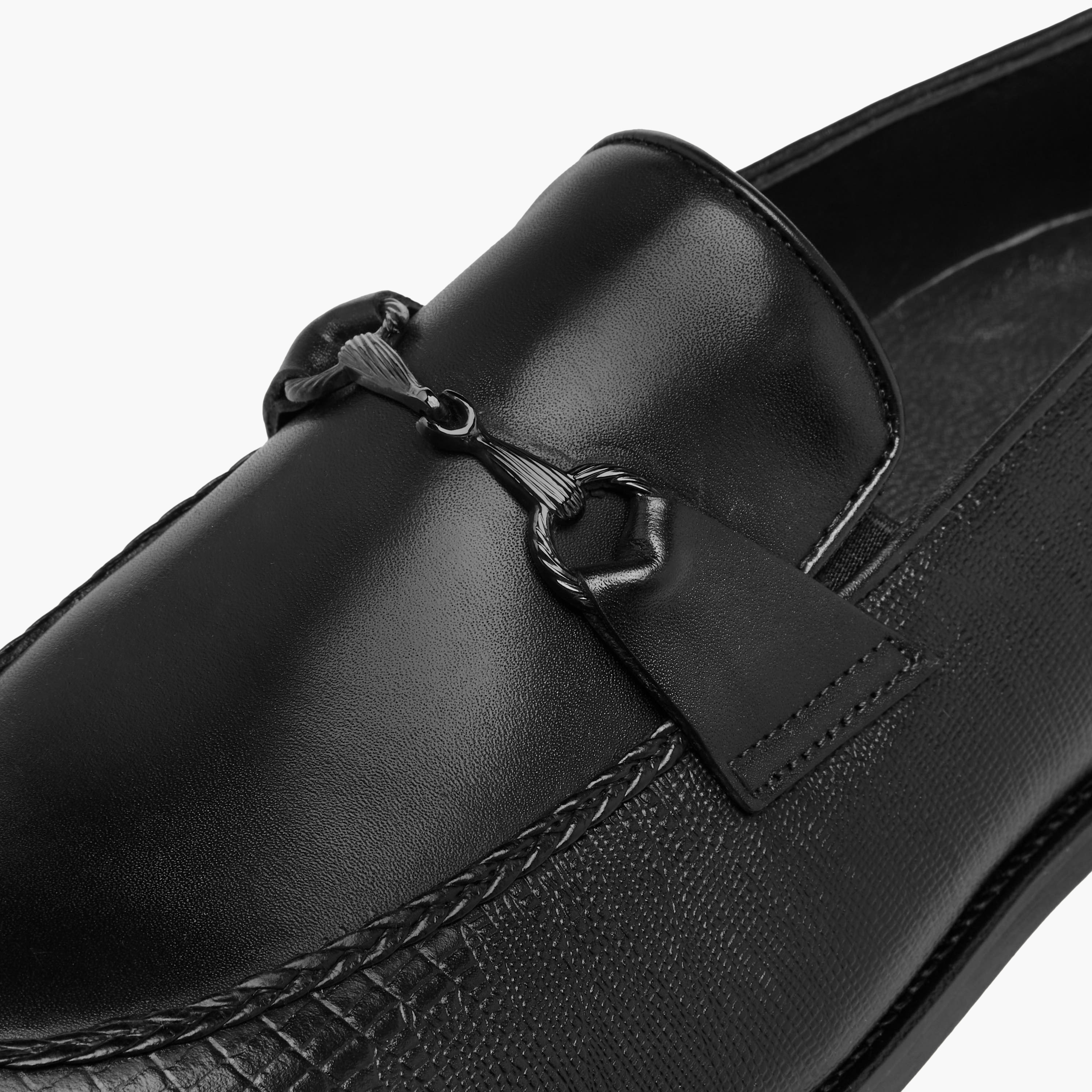 Duchini Men Buckle Accent Slip-On Leather Loafers-men-shoes-loafersandmoccasins-image-4